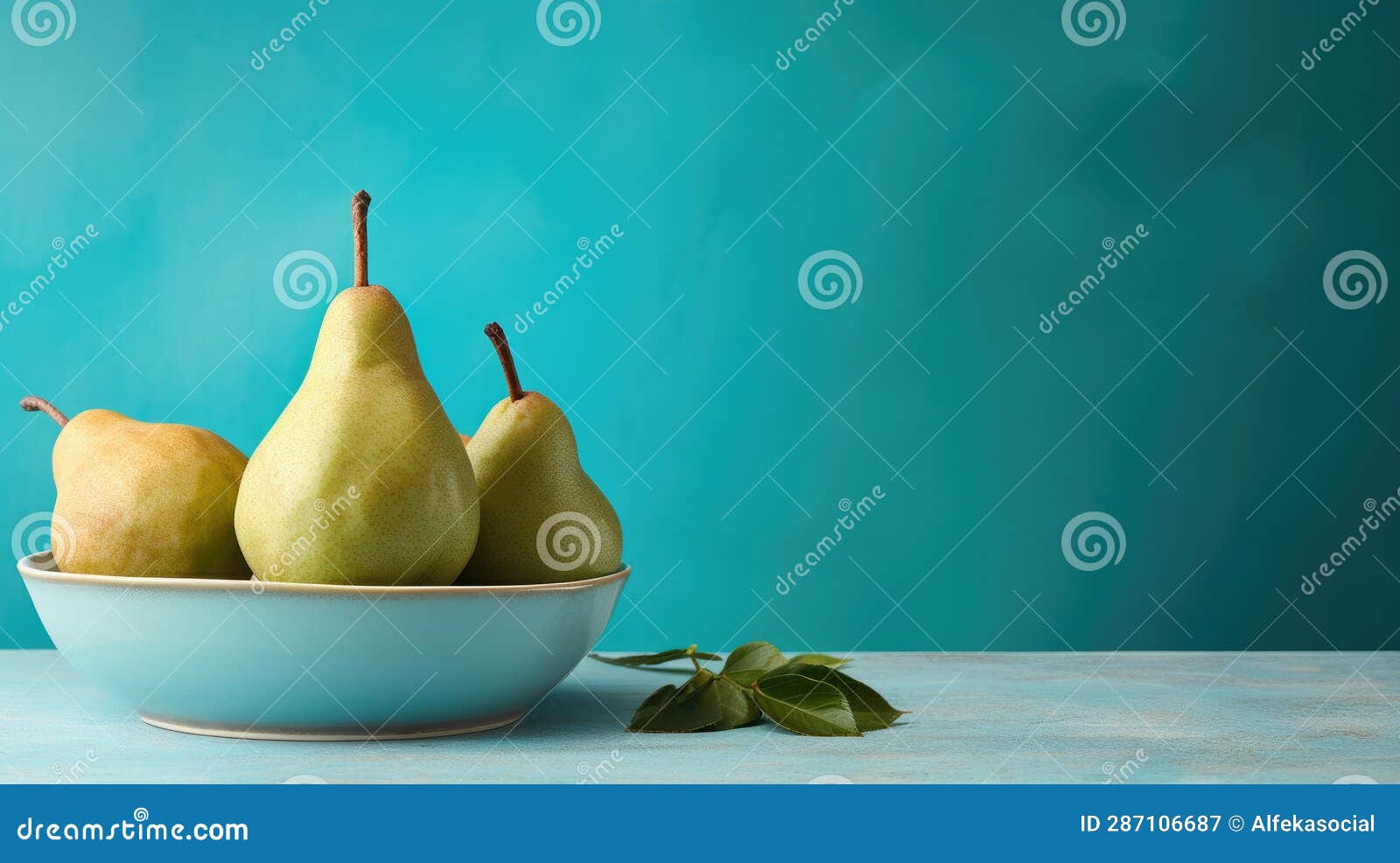 Tree pears in a plate stock illustration. Illustration of agriculture