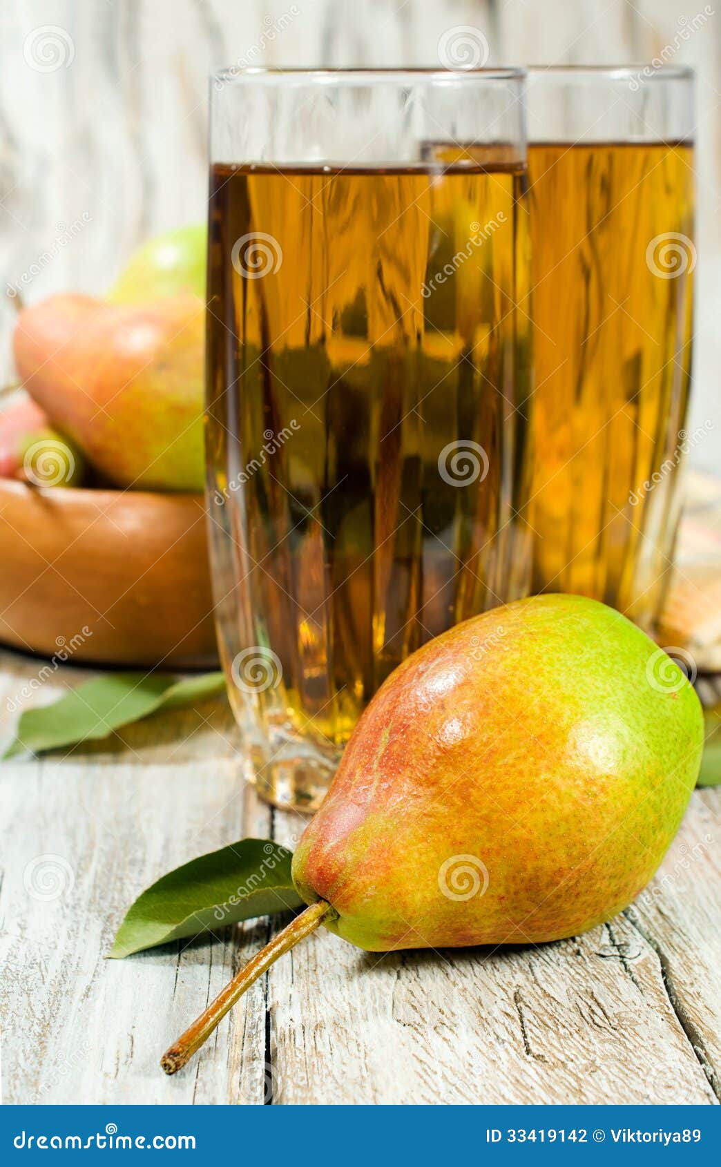 Pear Juice with Fresh Fruit Stock Photo Image of juicy, macro 33419142