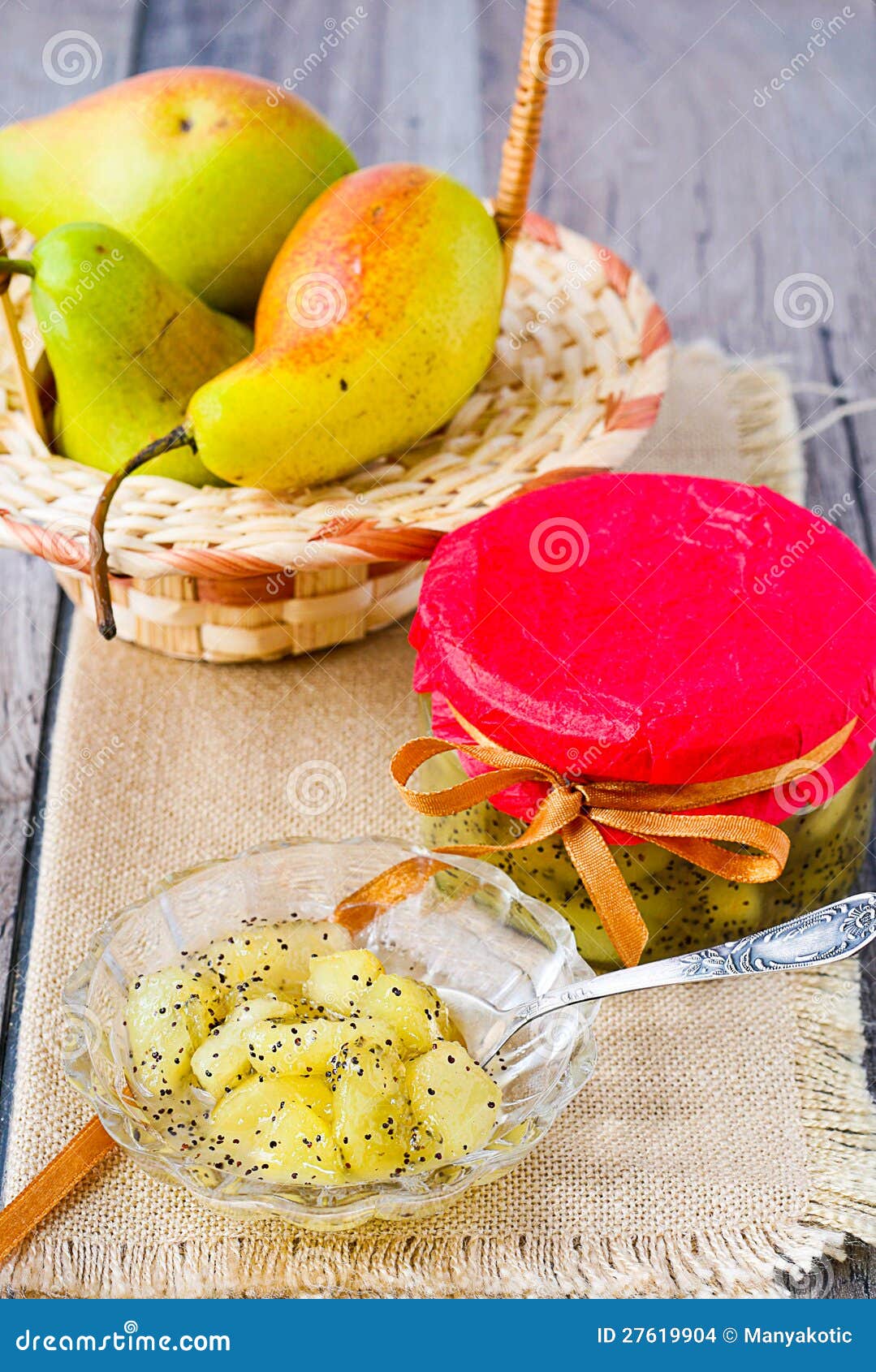 Pear and poppy seed jam stock photo. Image of seed, preserves 27619904