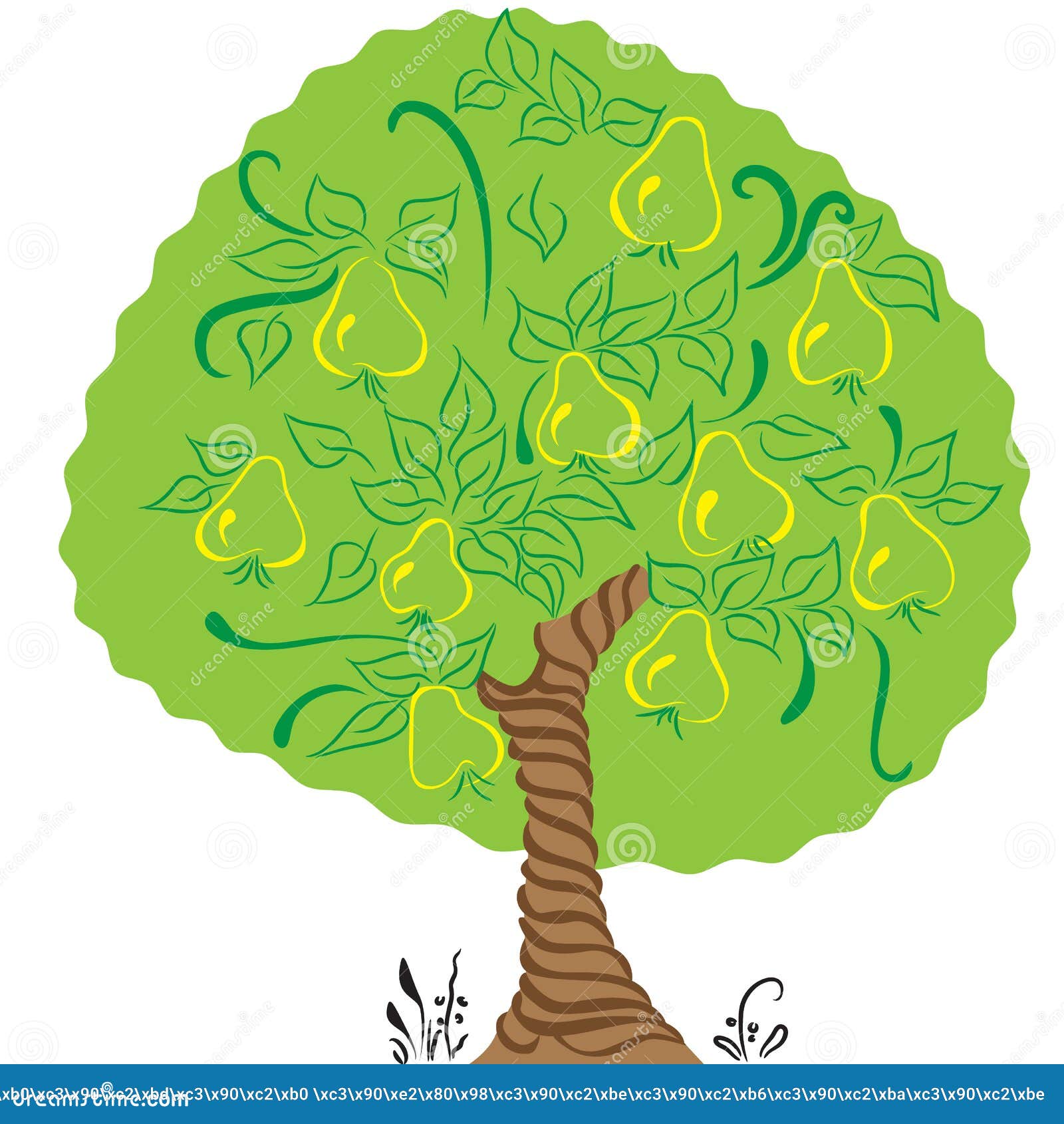 With pear tree stock illustration. Illustration of border - 85669939