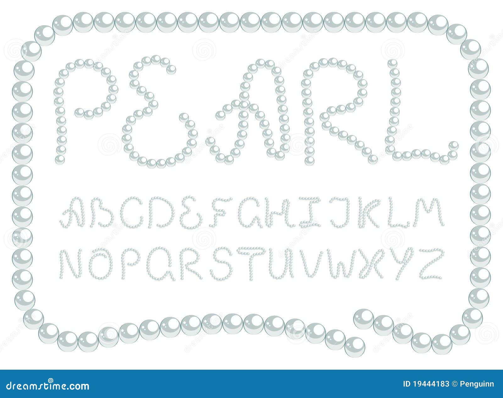 Pearl alphabet stock vector. Illustration of text, pastel 19444183