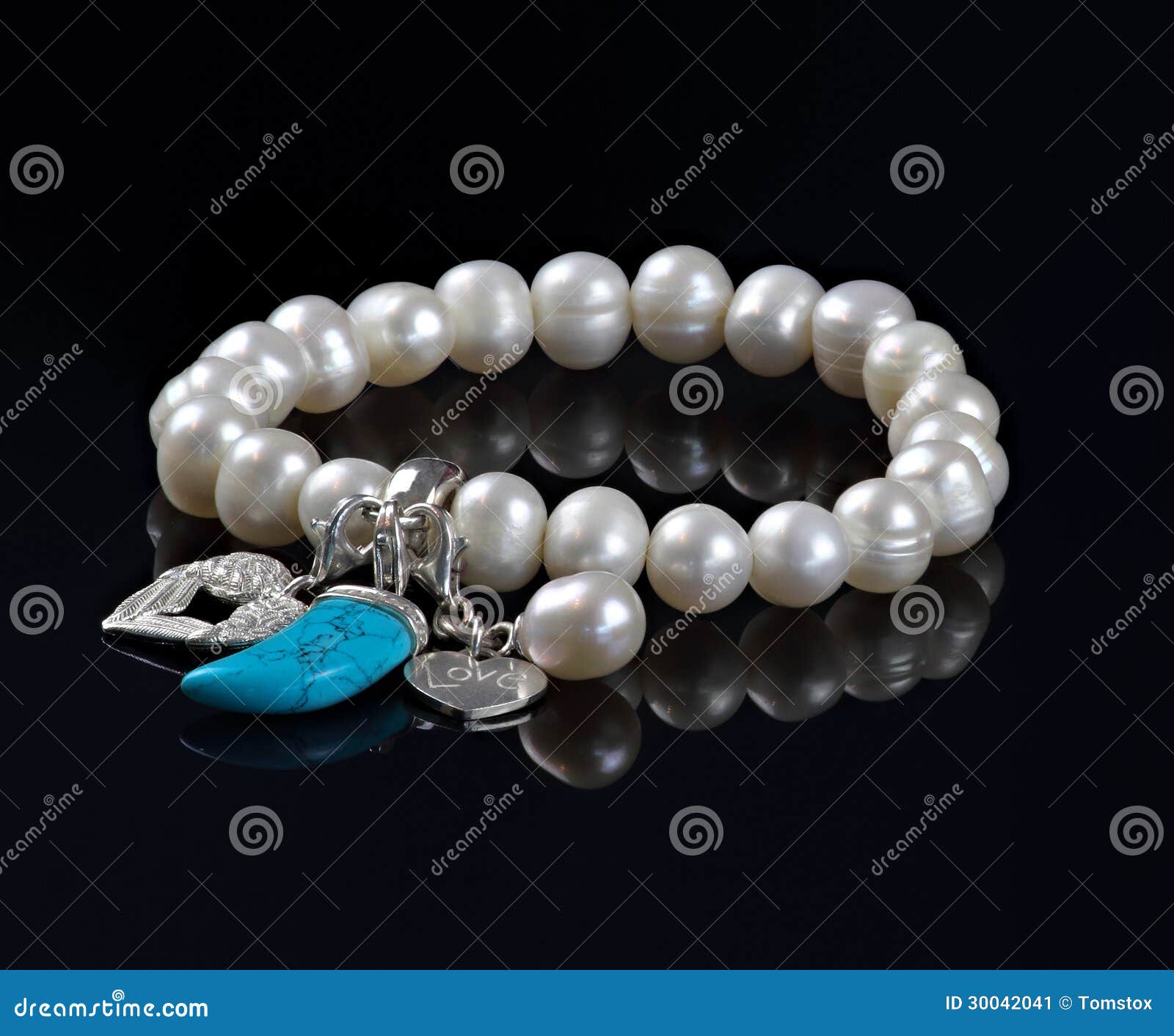 pearl charm bracelet