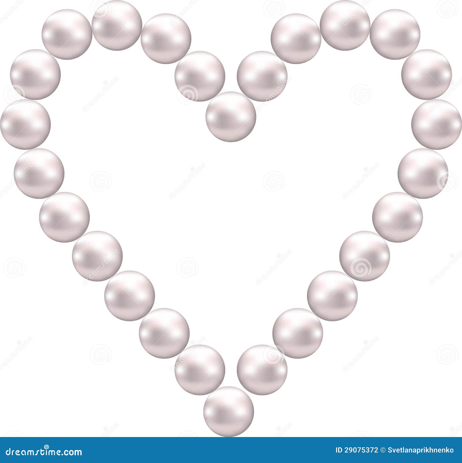 Pearl heart stock vector. Illustration of heart, pearl 29075372