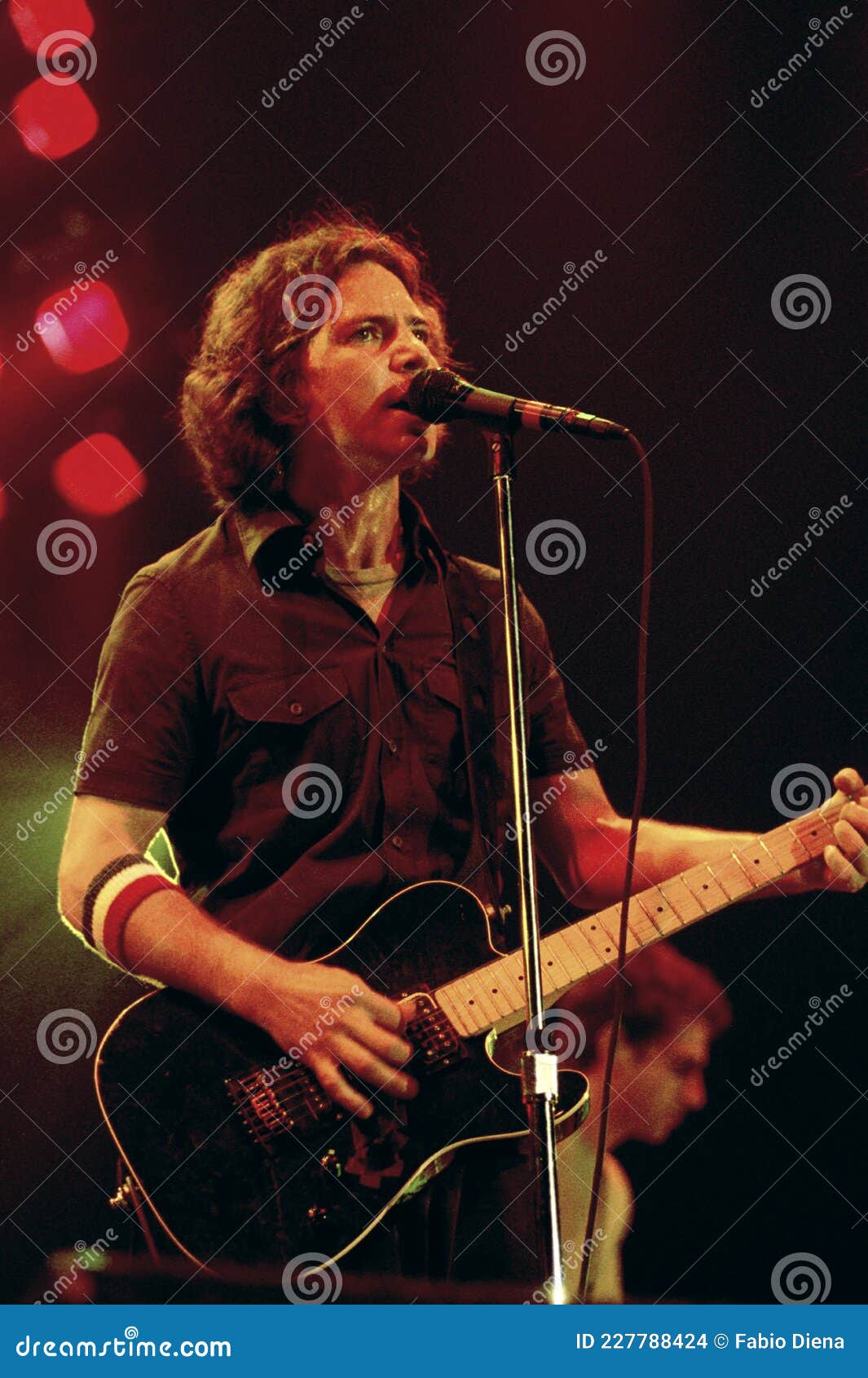Pearl Jam , The Singer Of Pearl Jam, Eddie Vedder, During The Concert