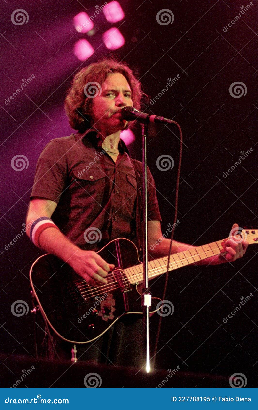 Pearl Jam , The Singer Of Pearl Jam, Eddie Vedder, During The Concert