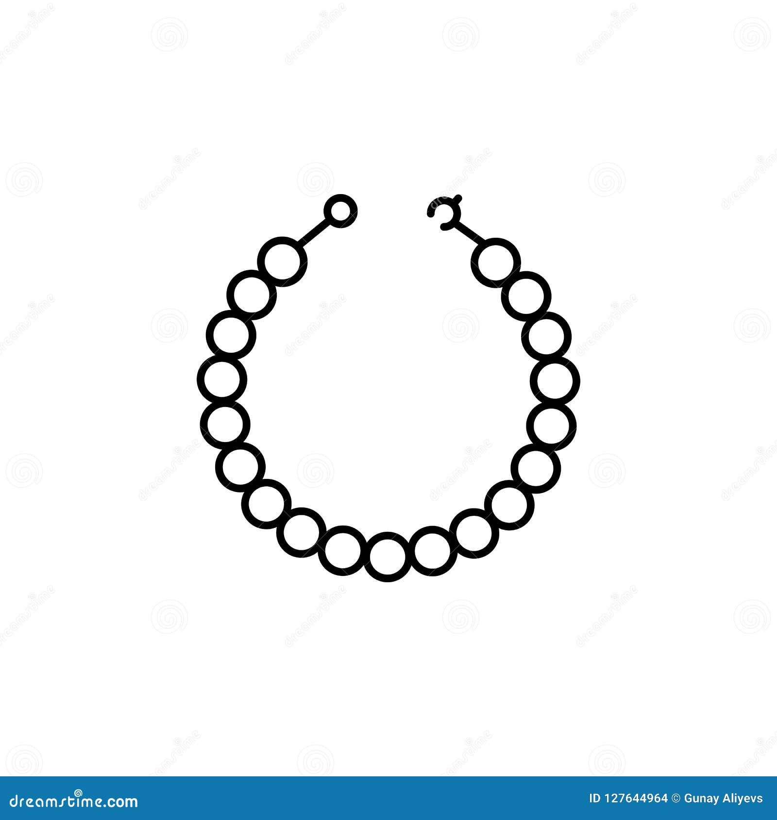 Pearl Necklace Icon. Element of Jewelry for Mobile Concept and Web Apps ...