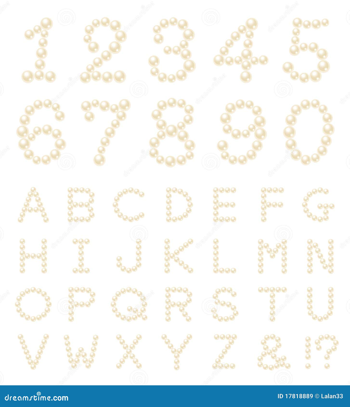Pearl number alphabet stock vector. Illustration of oyster 17818889