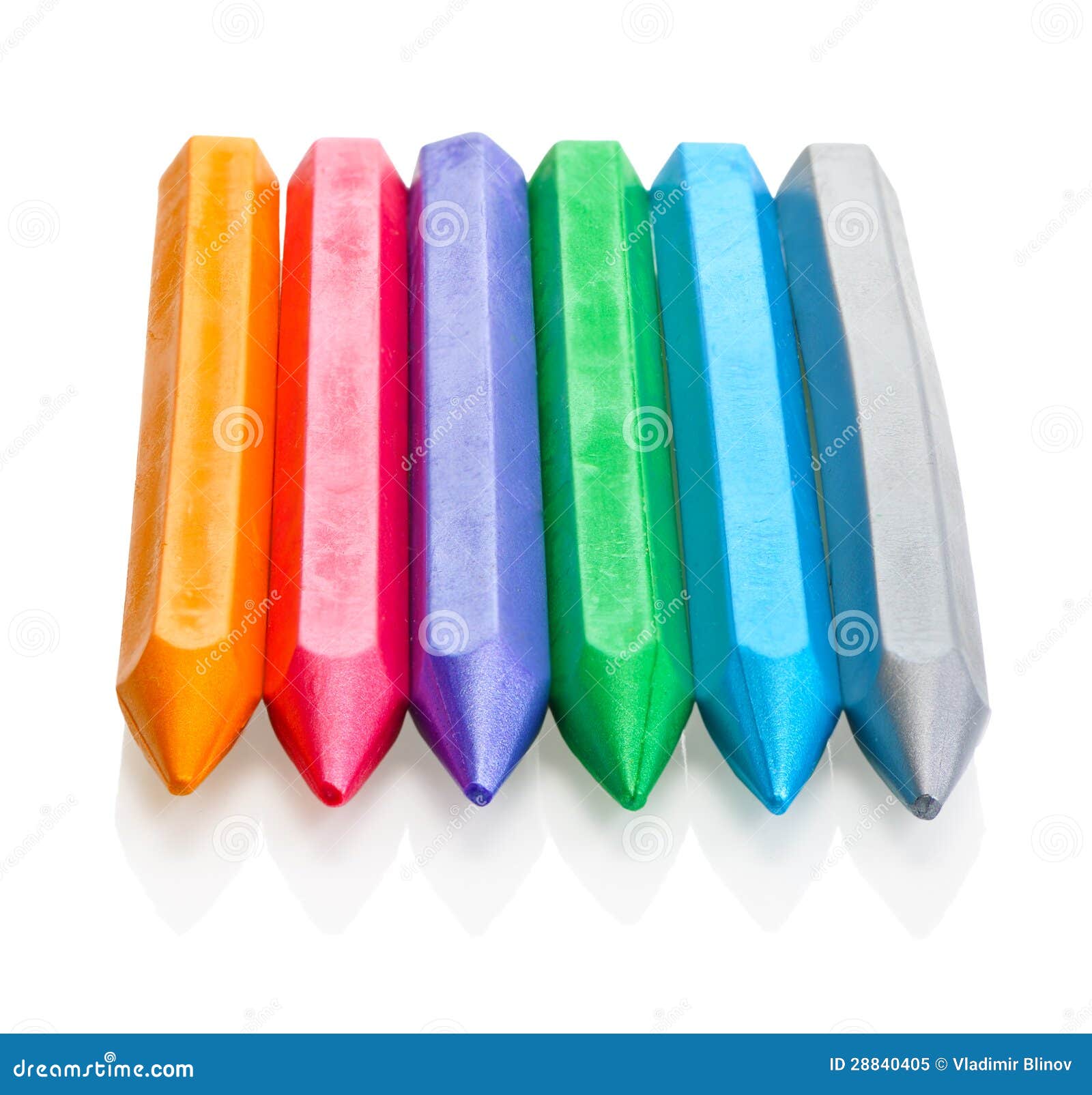 Pearl wax crayons. stock image. Image of supplies, group 28840405