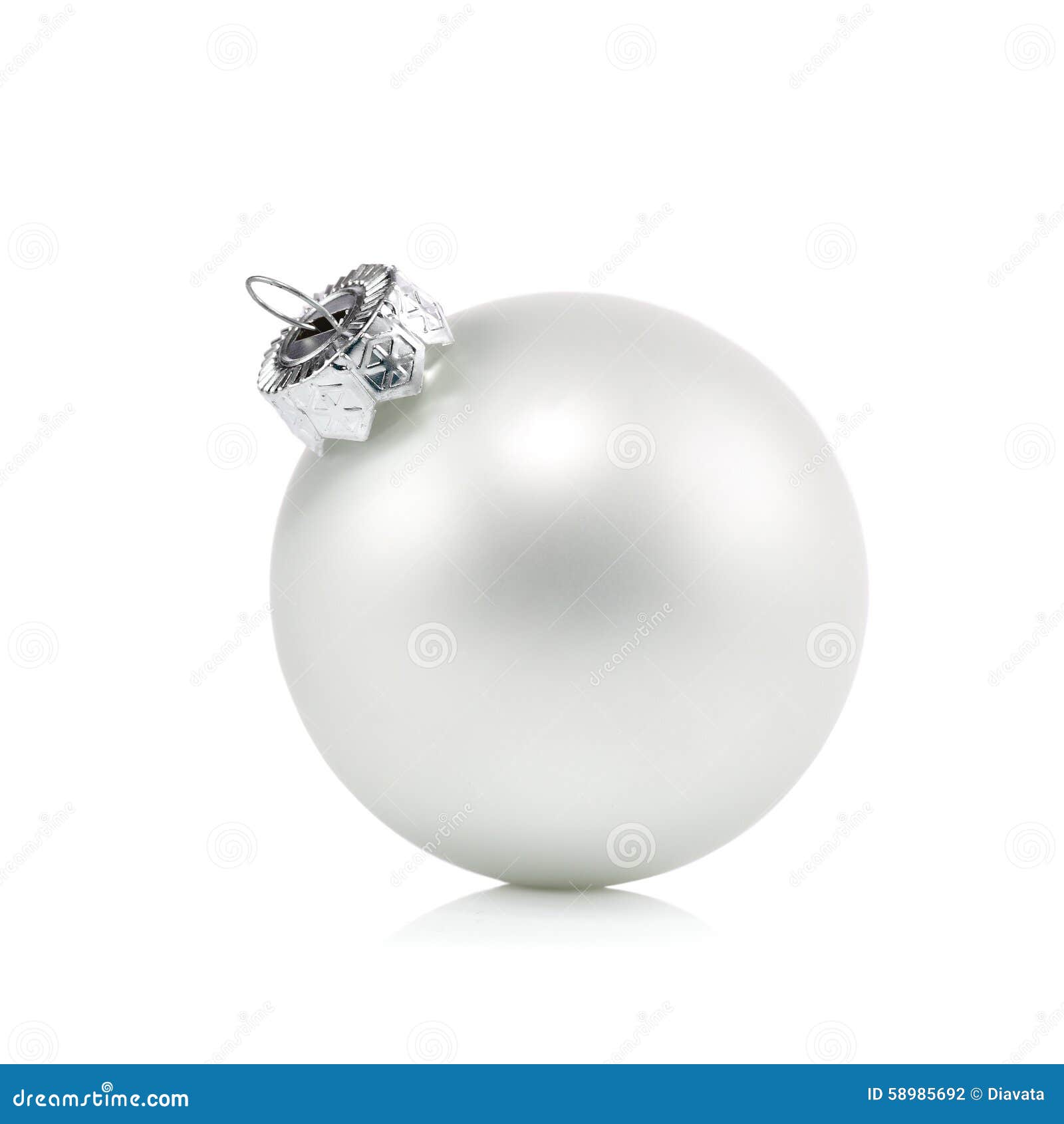 Pearl White Christmas Ball Ornament Stock Photo - Image of ornament ...