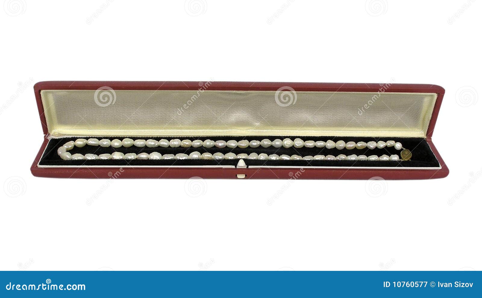 Pearls necklace in the box stock image. Image of pearls 10760577