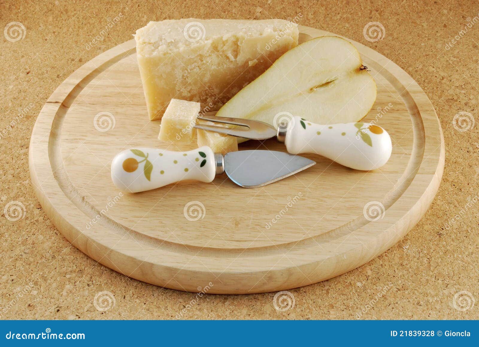 Pears with Parmesan cheese stock photo. Image of pears 21839328
