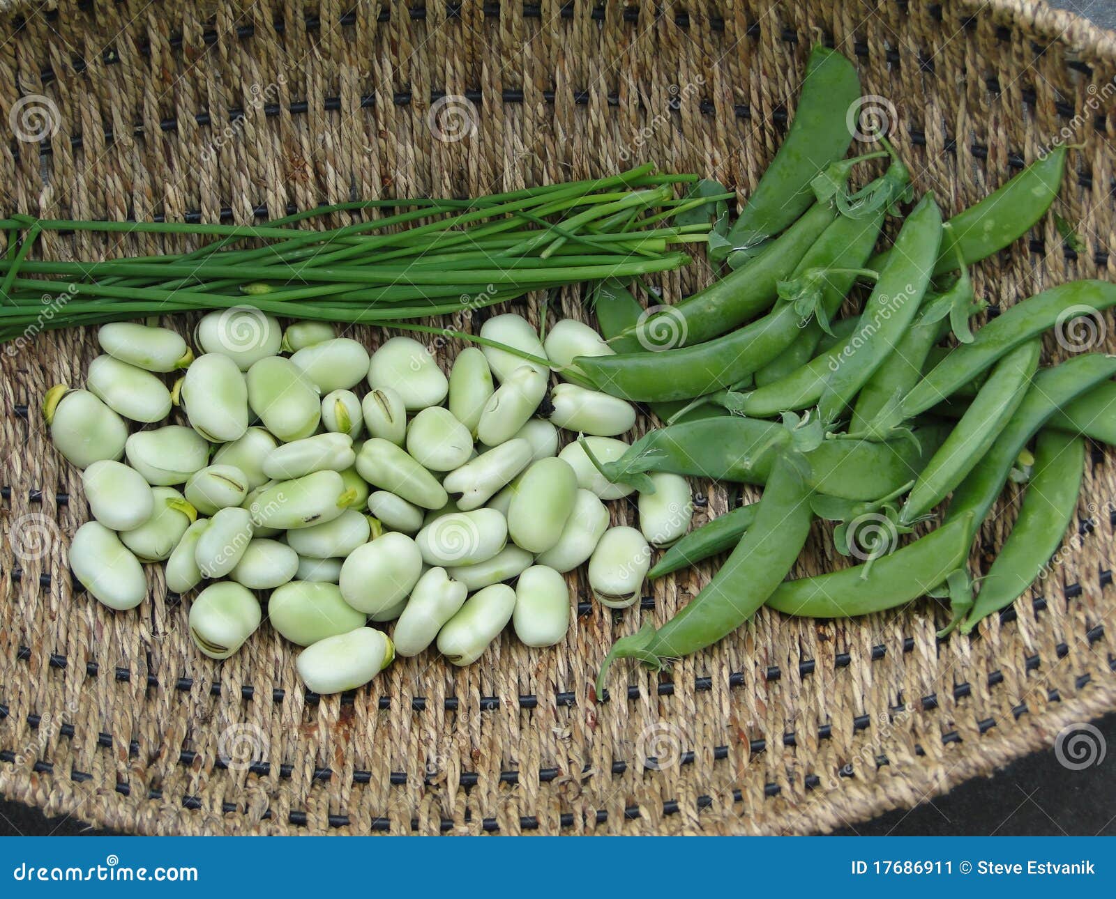 Peas, fava beans stock image. Image of woven, fava, chives 17686911
