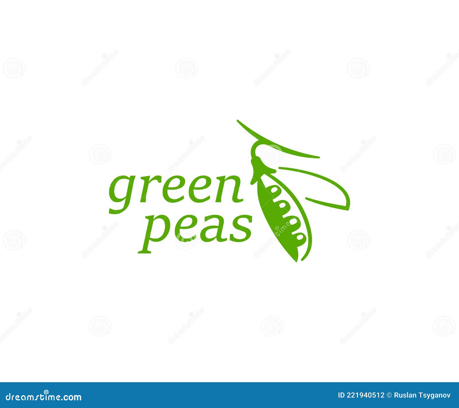 Peas in a Pod Logo Design. Fresh Green Peas Vegetable Vector Design