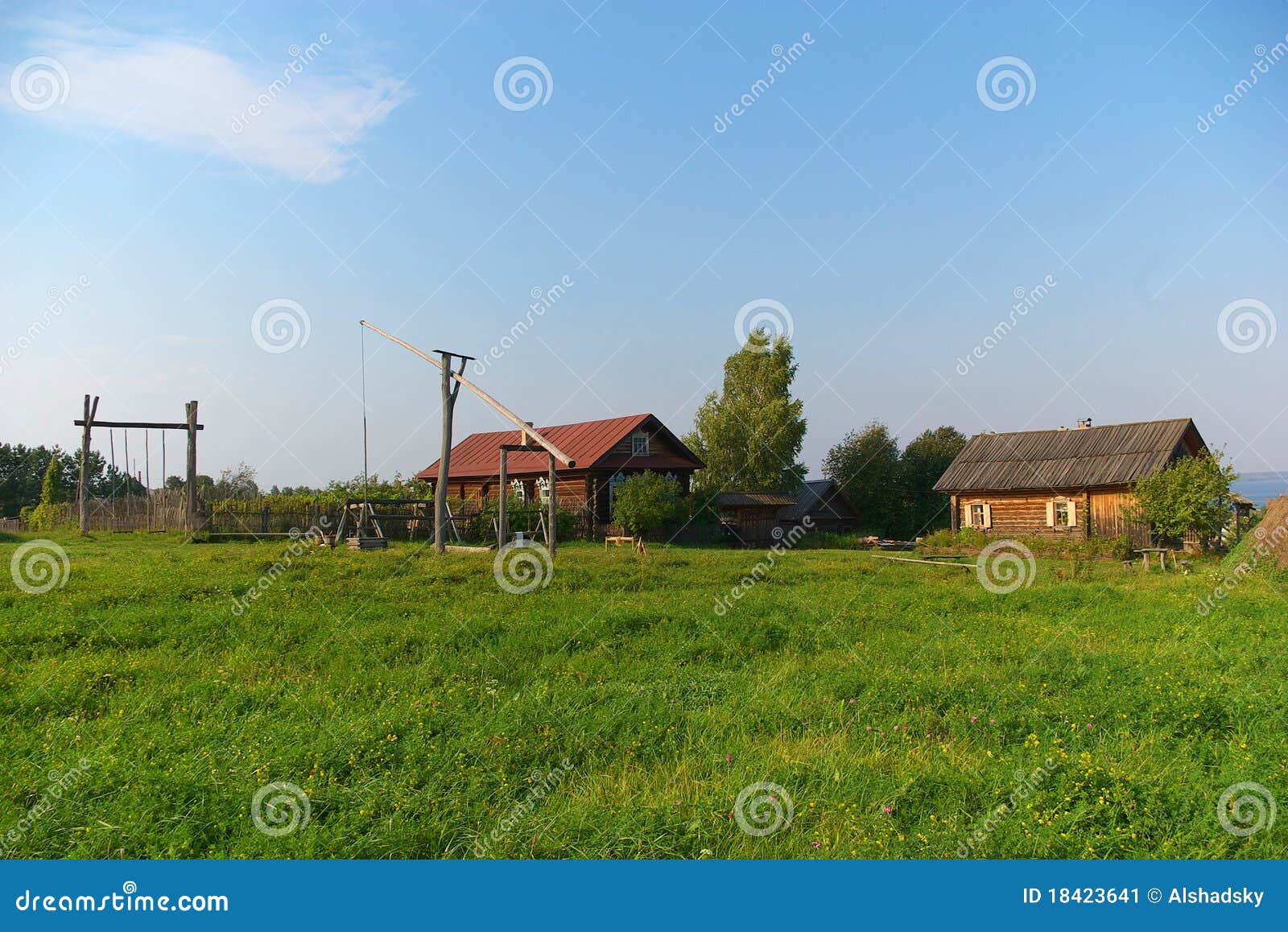 Peasant courtyard stock image. Image of grass, peasant 18423641