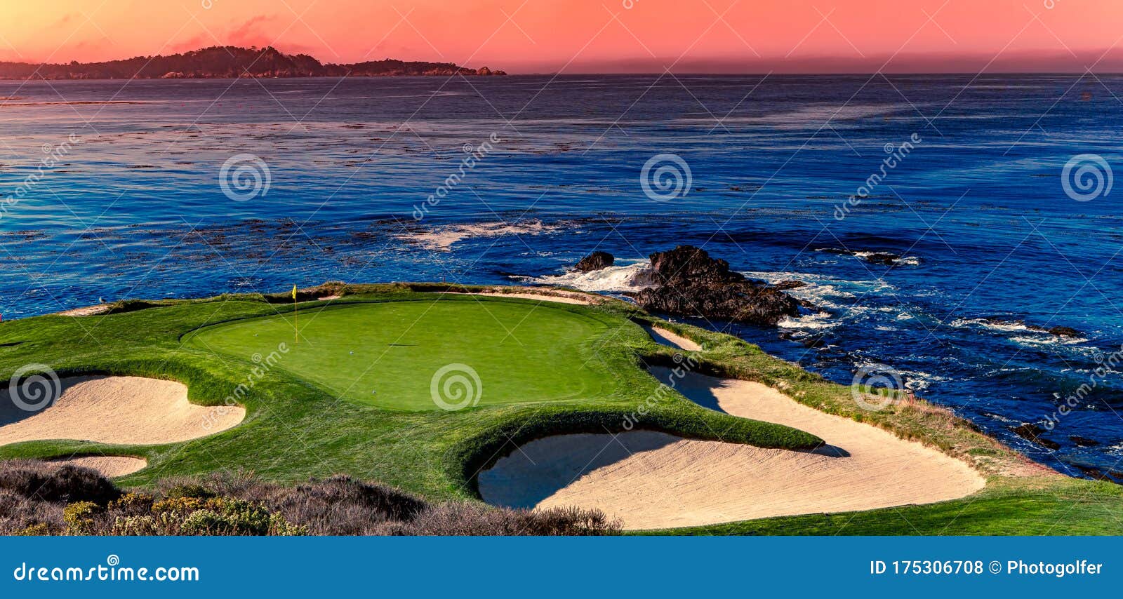 pebble beach golf course, monterey, california, usa