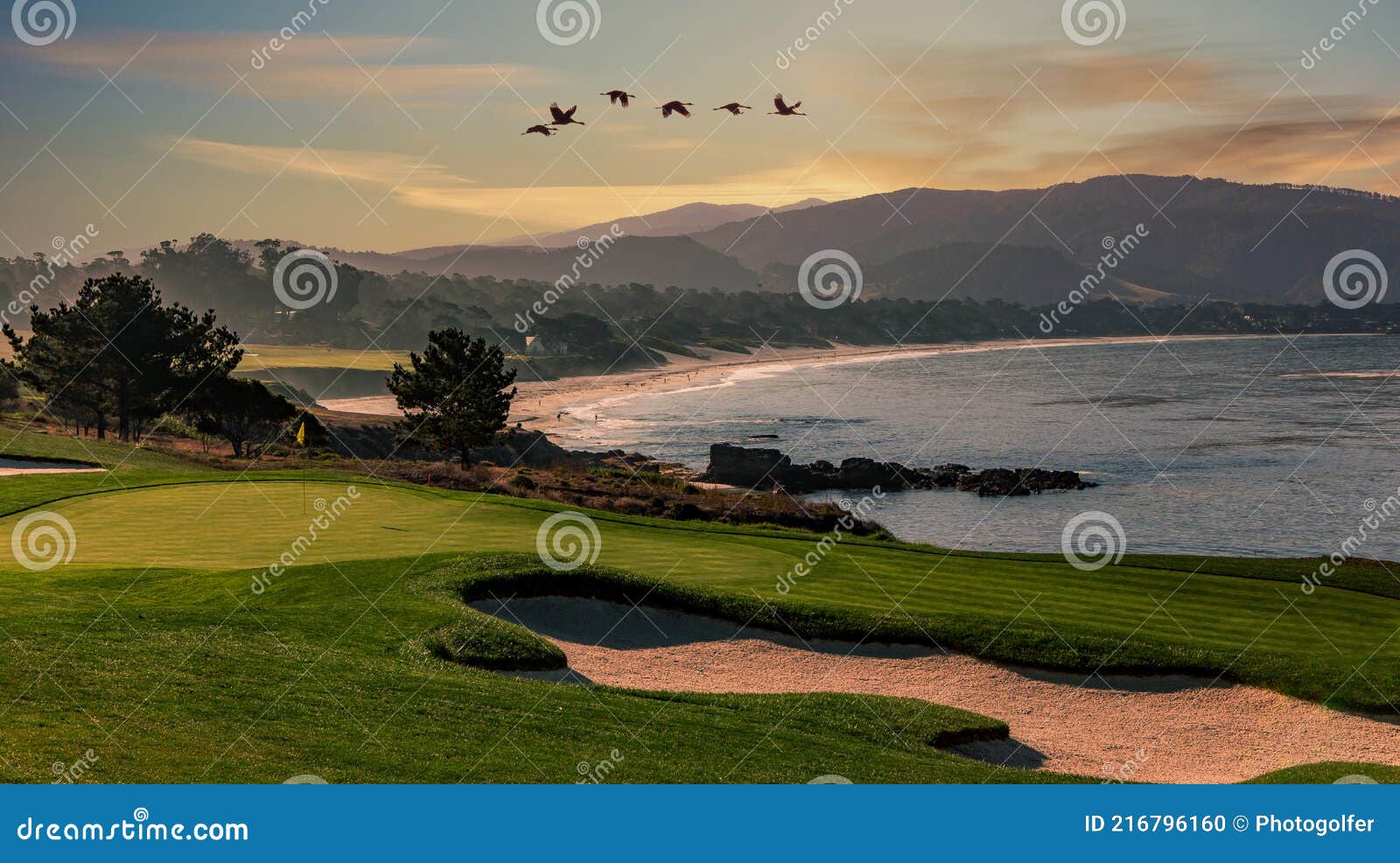 pebble beach golf course, monterey, california, usa