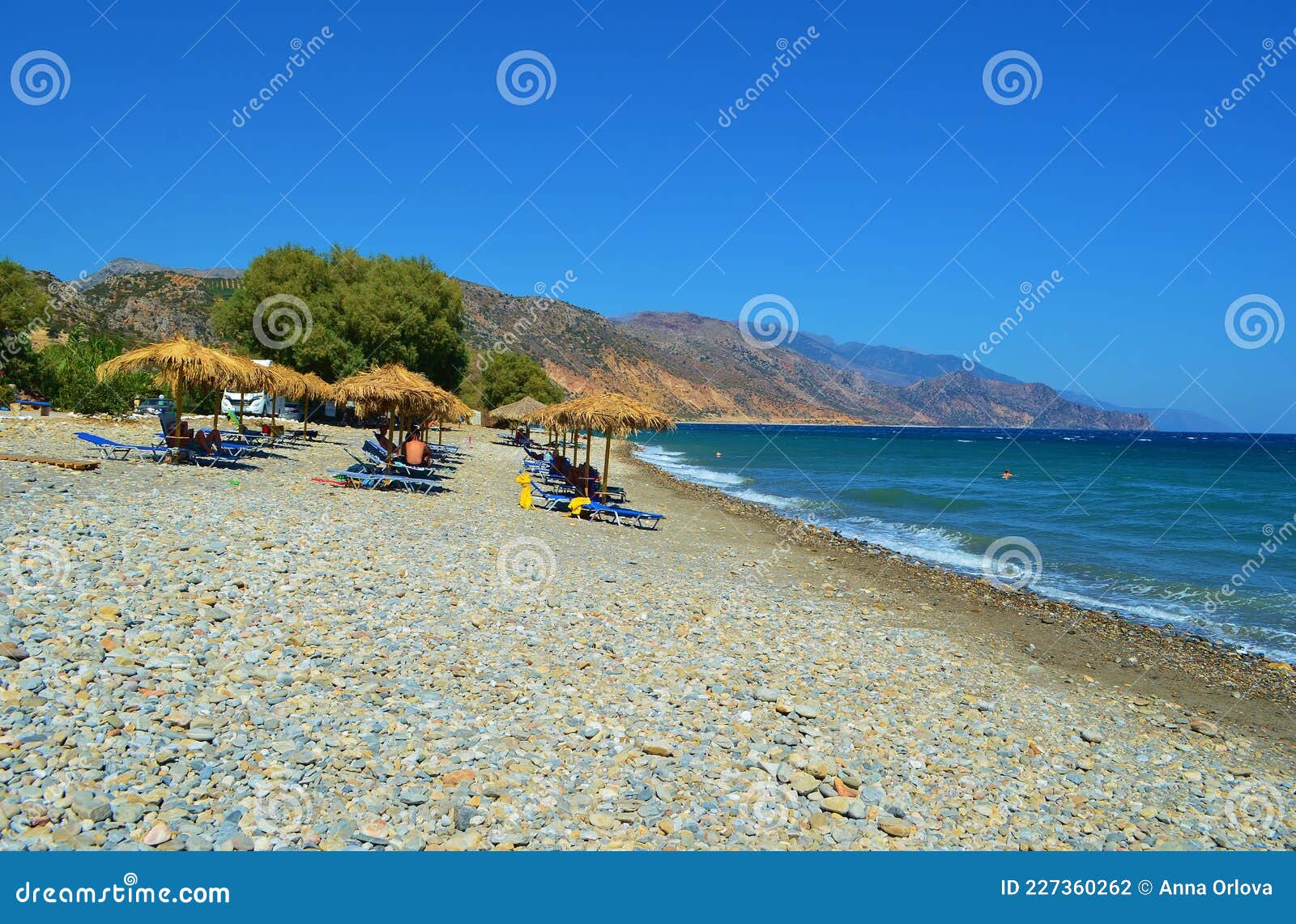 Pebble Beach in Paleochora on Crete Island in Greece Editorial Photography Image of landscape
