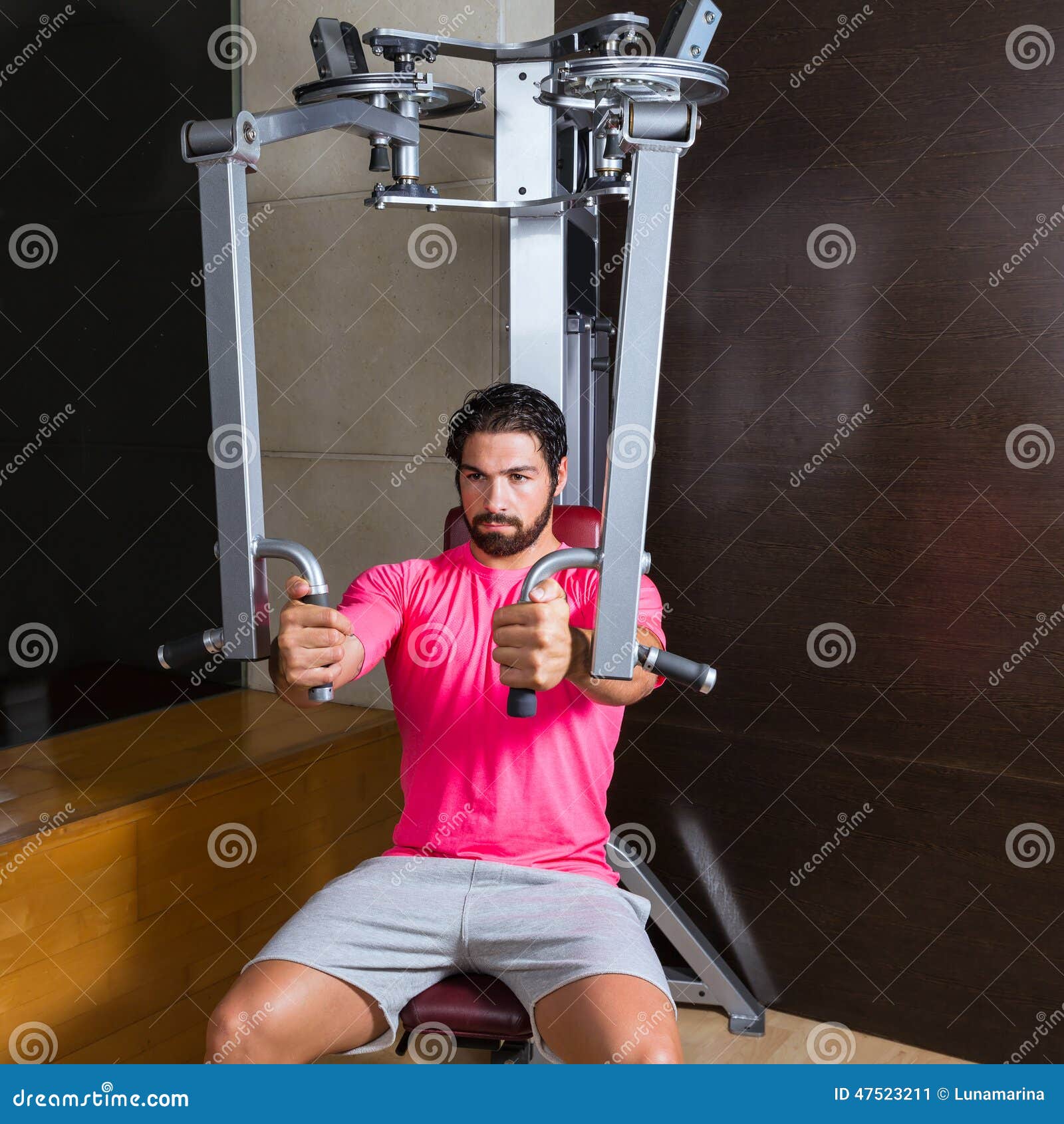 Pecdeck Flye Pec Deck Chest Workout Man Stock Image CartoonDealer