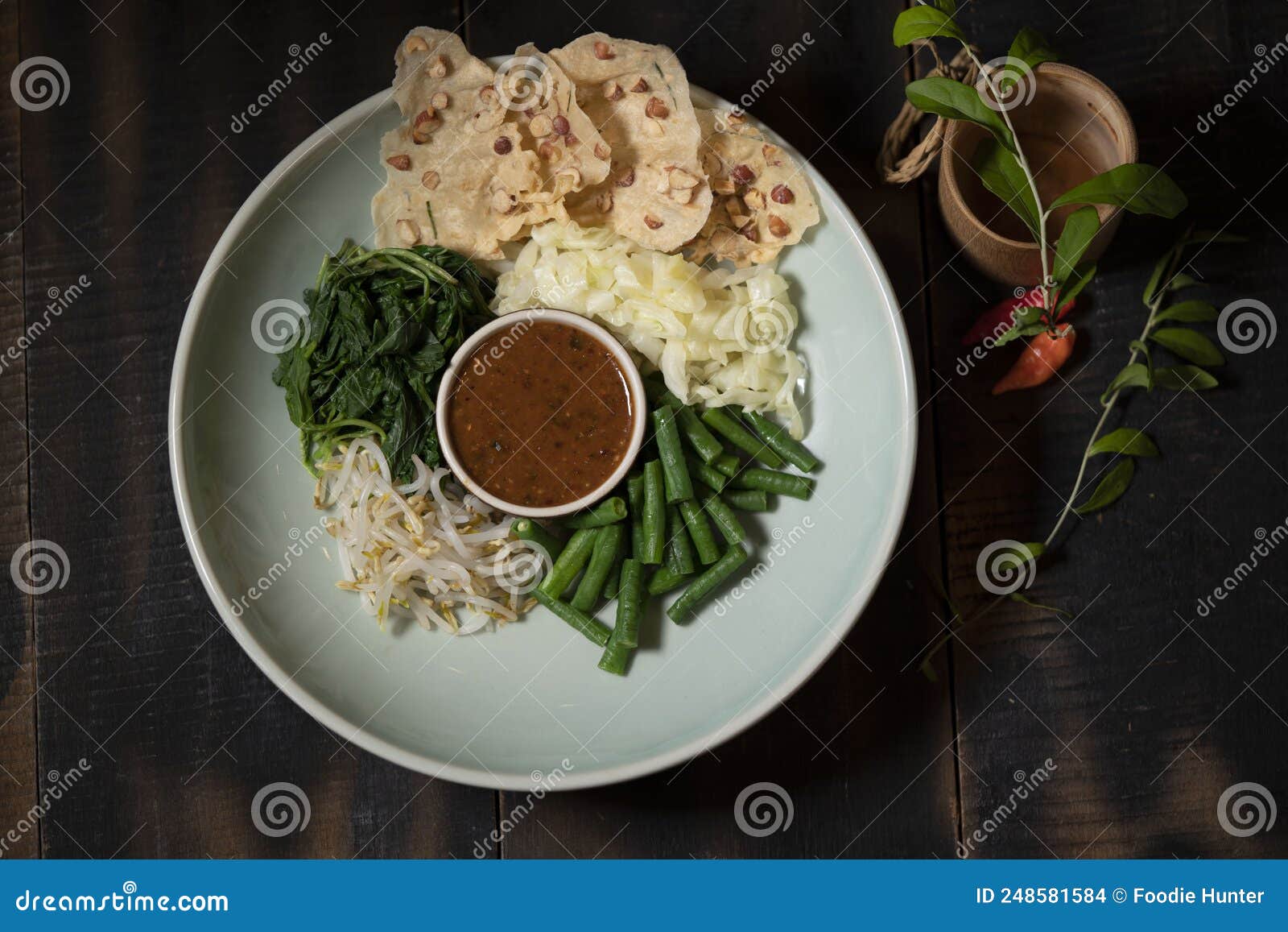 Pecel or Indonesian Peanut Sauce for Salad Stock Photo Image of