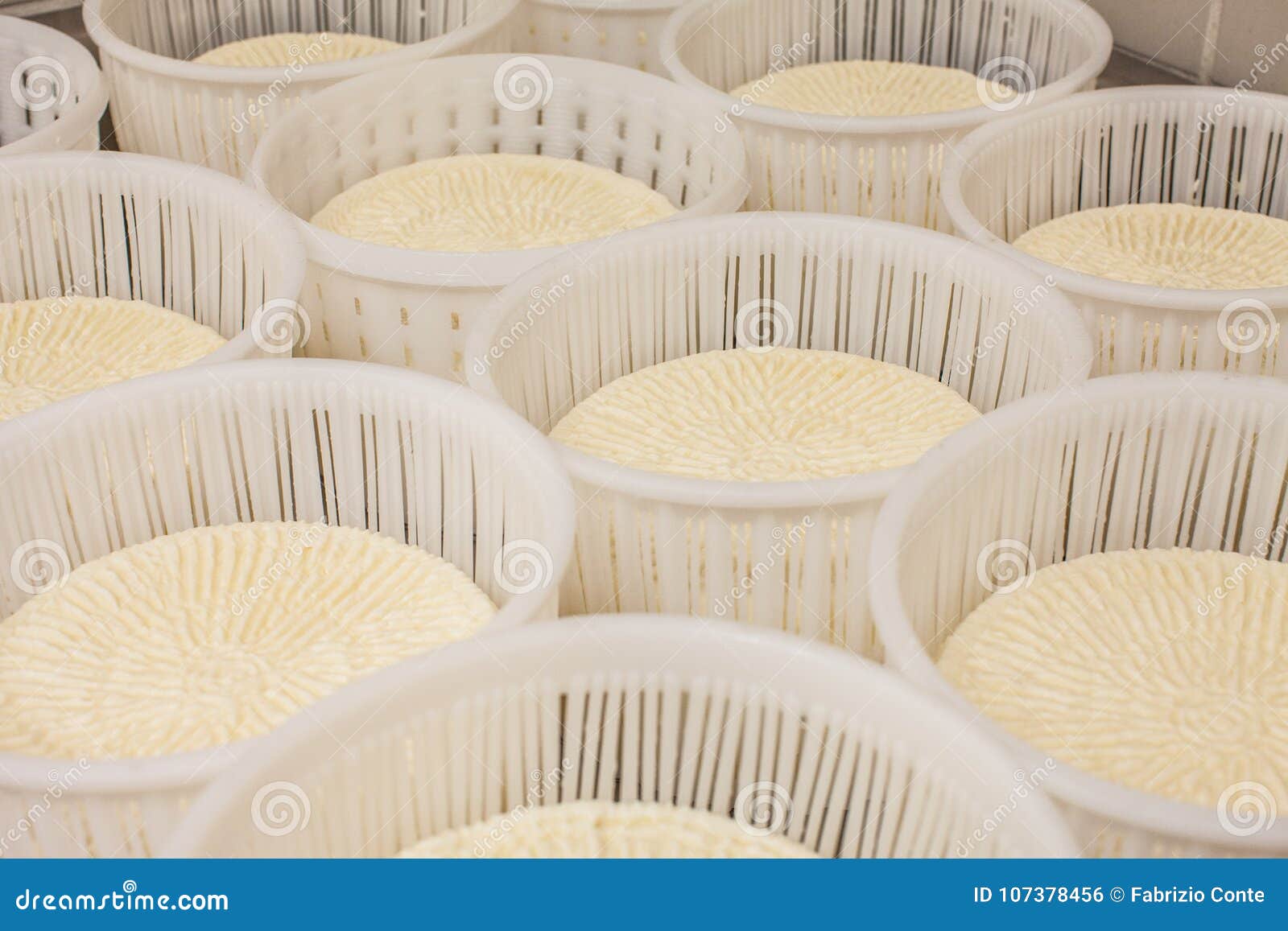 Pecorino Caciocavallo Ricotta E Scamorza Cheese Storage Stock Photo