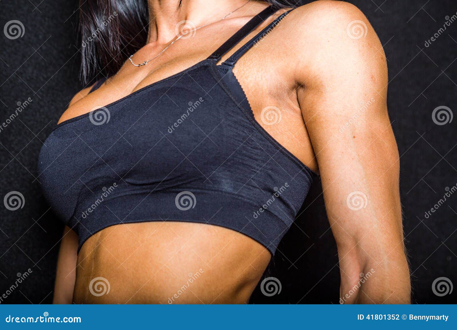 Pectorals stock photo. Image of waist, muscles, female - 41801352