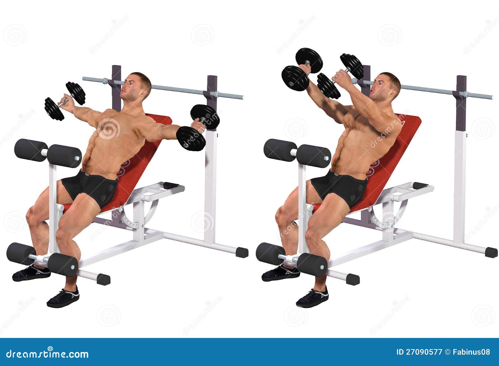 Pectoral interior exercise stock illustration. Illustration of sport