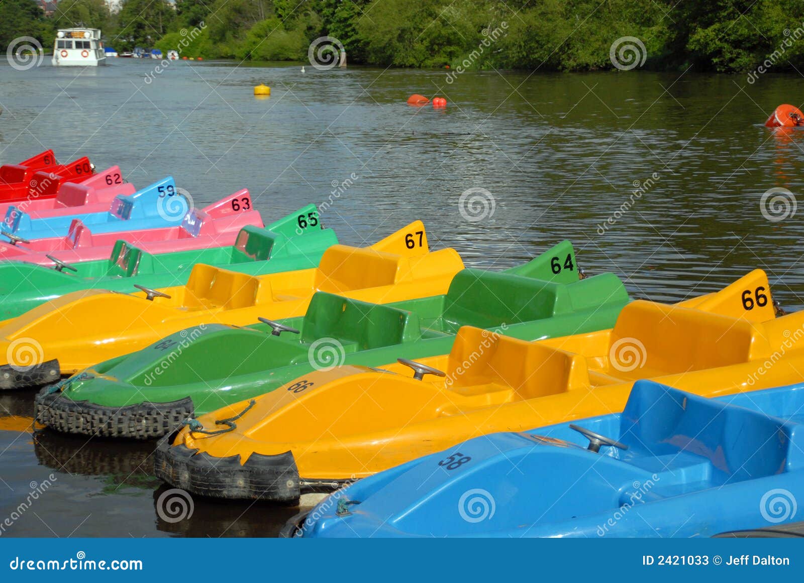 Pedal Boats stock image. Image of blue, relaxation, leisure 2421033
