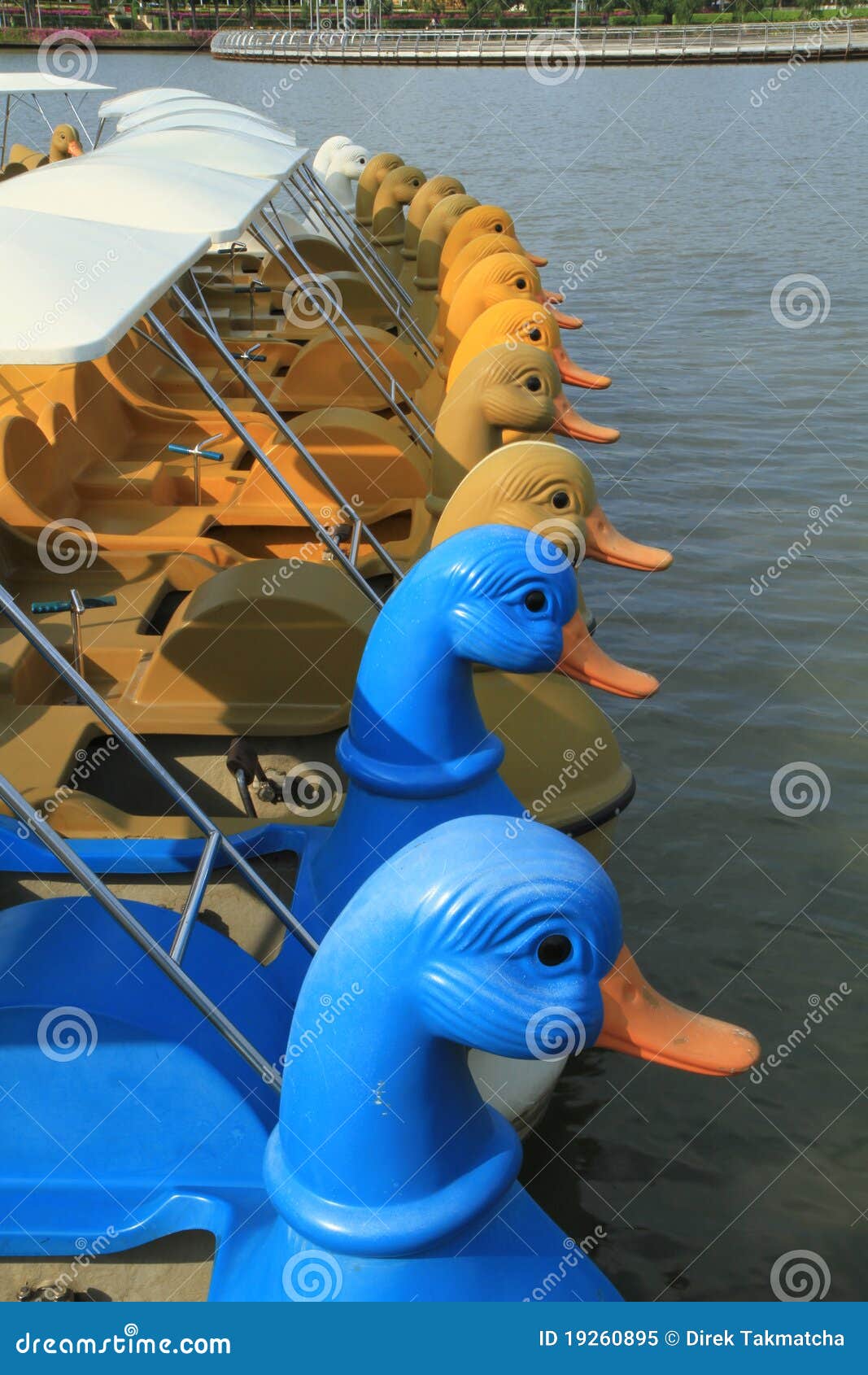 Pedal Boats Floating in the Lak Stock Image Image of plaything, lake