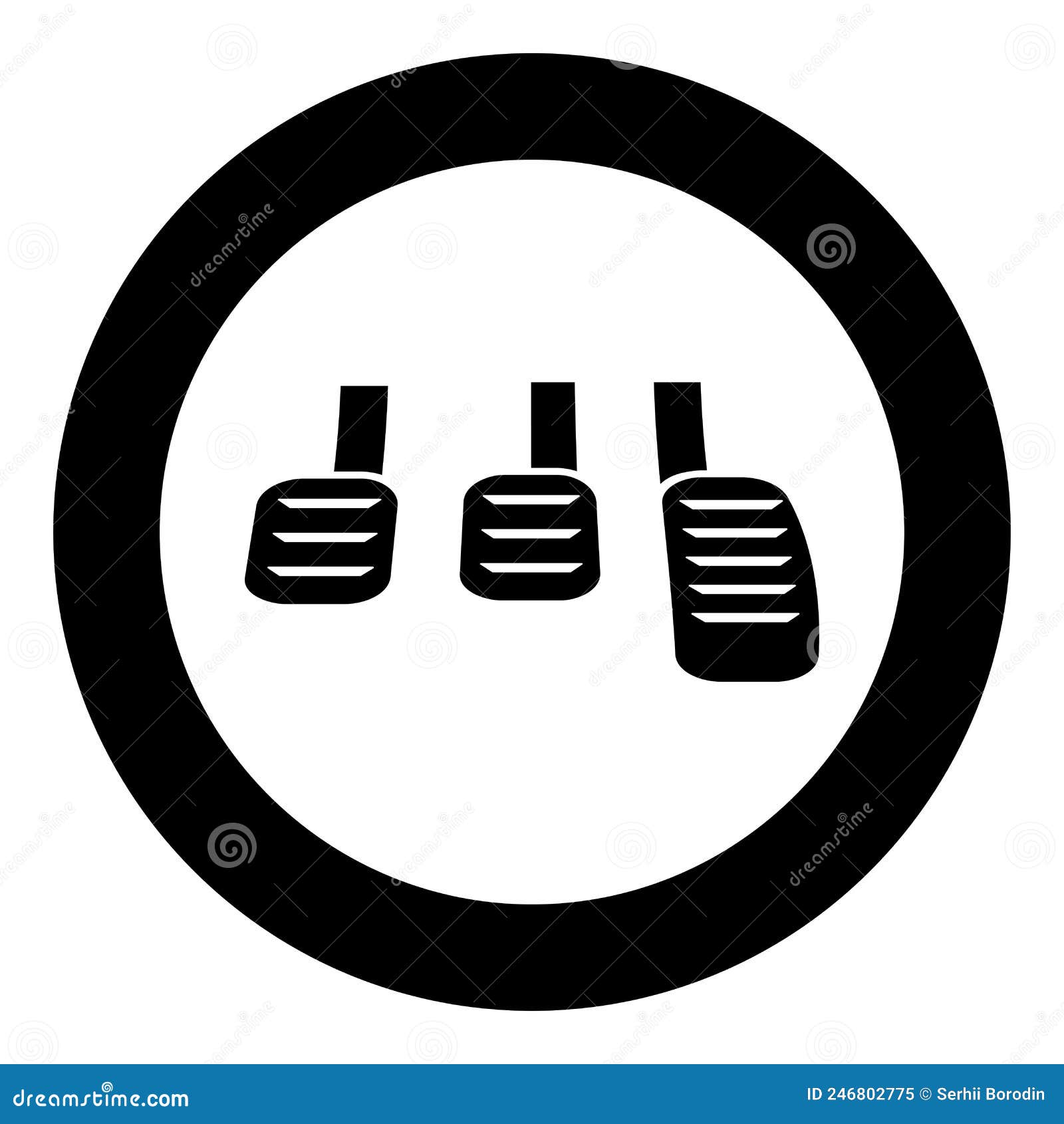 Pedals Brake Clutch Accelerator Manual Transmission Car Icon in Circle  Round Black Color Vector Illustration Image Solid Outline Stock Vector -  Illustration of transmission, auto: 246802775