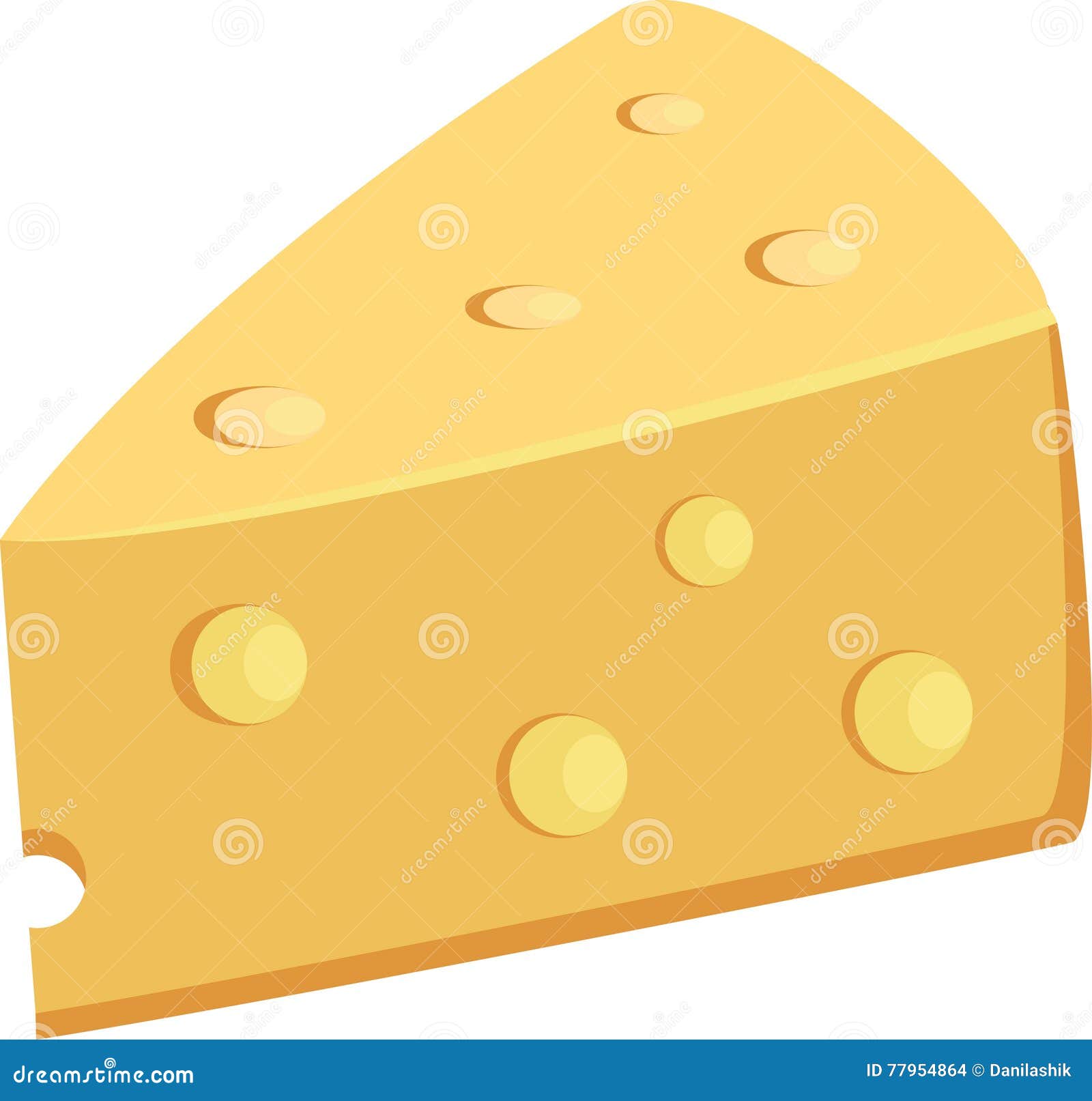 Pedazo De Comida Porosa Amarilla Del Queso Con El Ejemplo Del Vector De Los  Agujeros Ilustración del Vector - Ilustración de redondeado, rebanada:  77954864