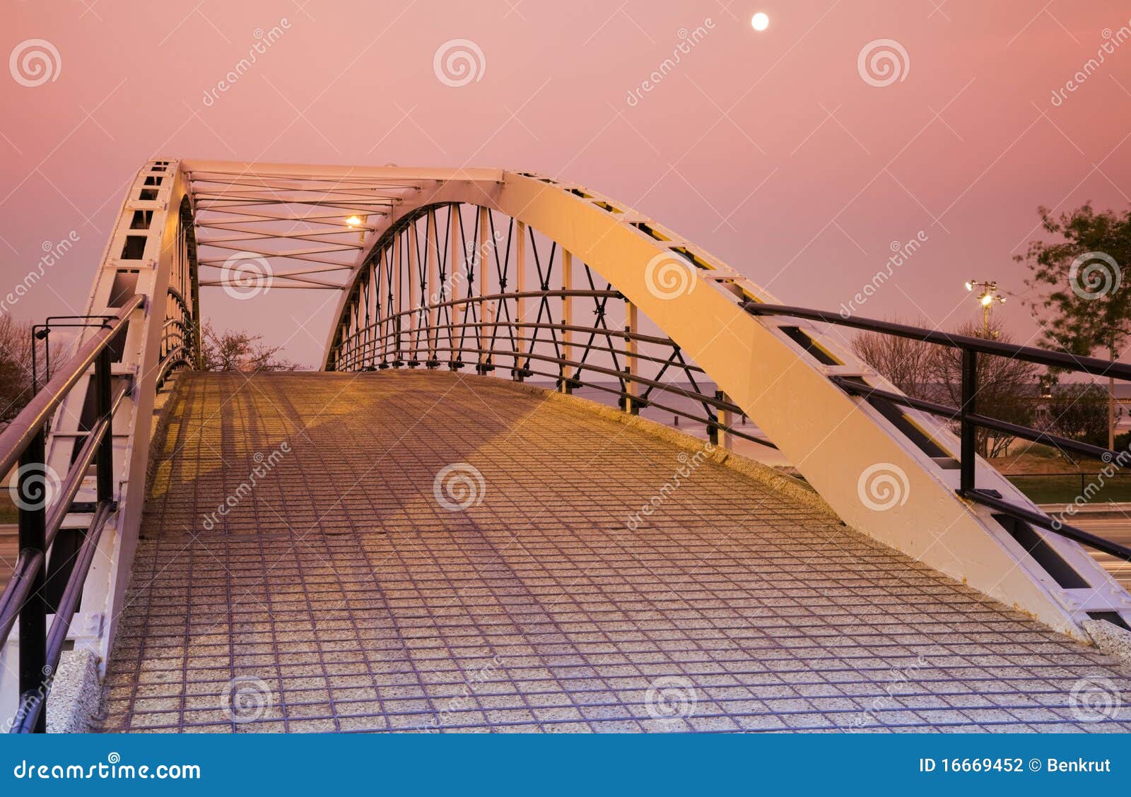 Pedestrian Bridge Over Lake Shore Drive Stock Photo Image of bridge