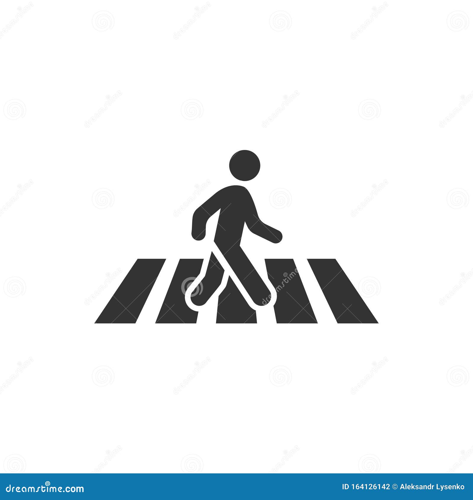 pedestrian crosswalk icon in flat style. people walkway sign   on white  background. navigation business