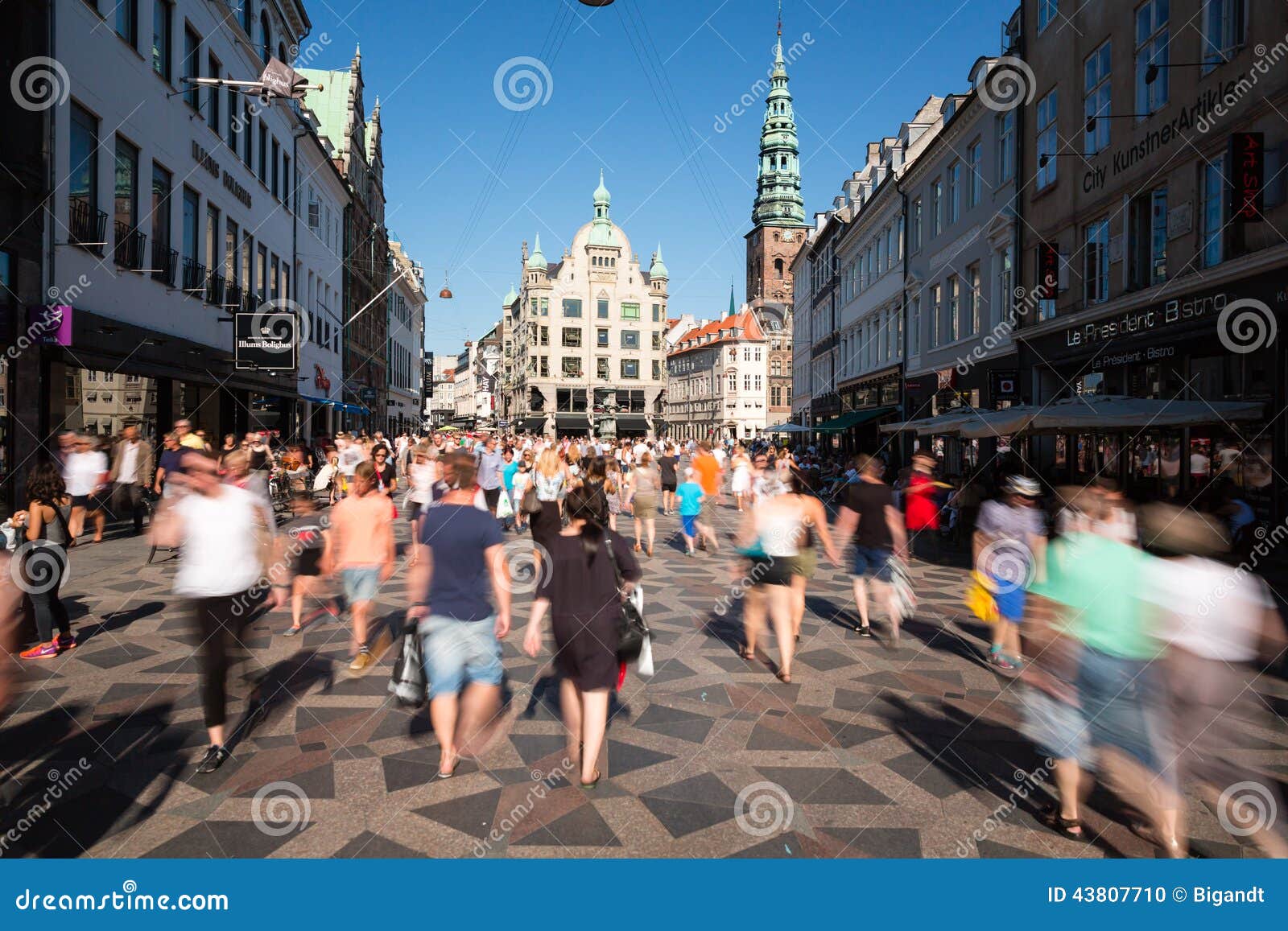 Pedestrians in Copenhagen editorial image. Image of people - 43807710