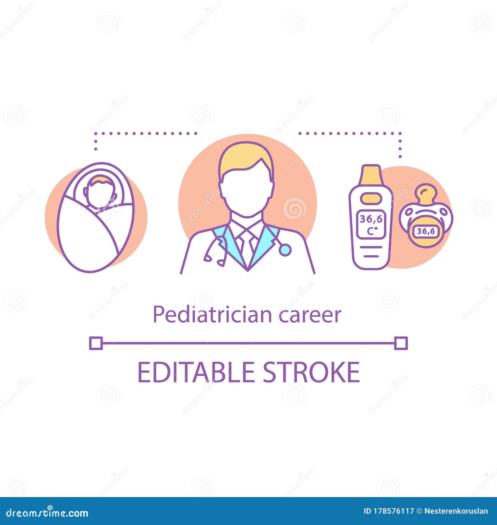 pediatrician career concept icon