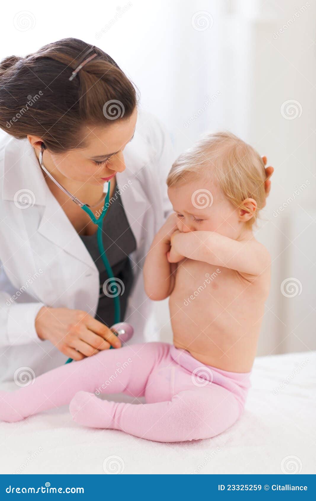 pediatrician doctor calming crying baby