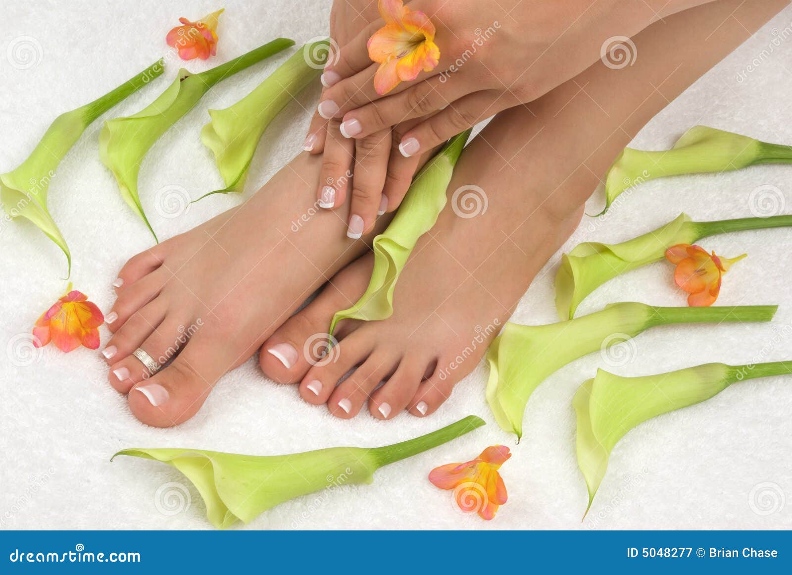 Pedicure stock image. Image of floral, feet, aroma, lilies - 5048277