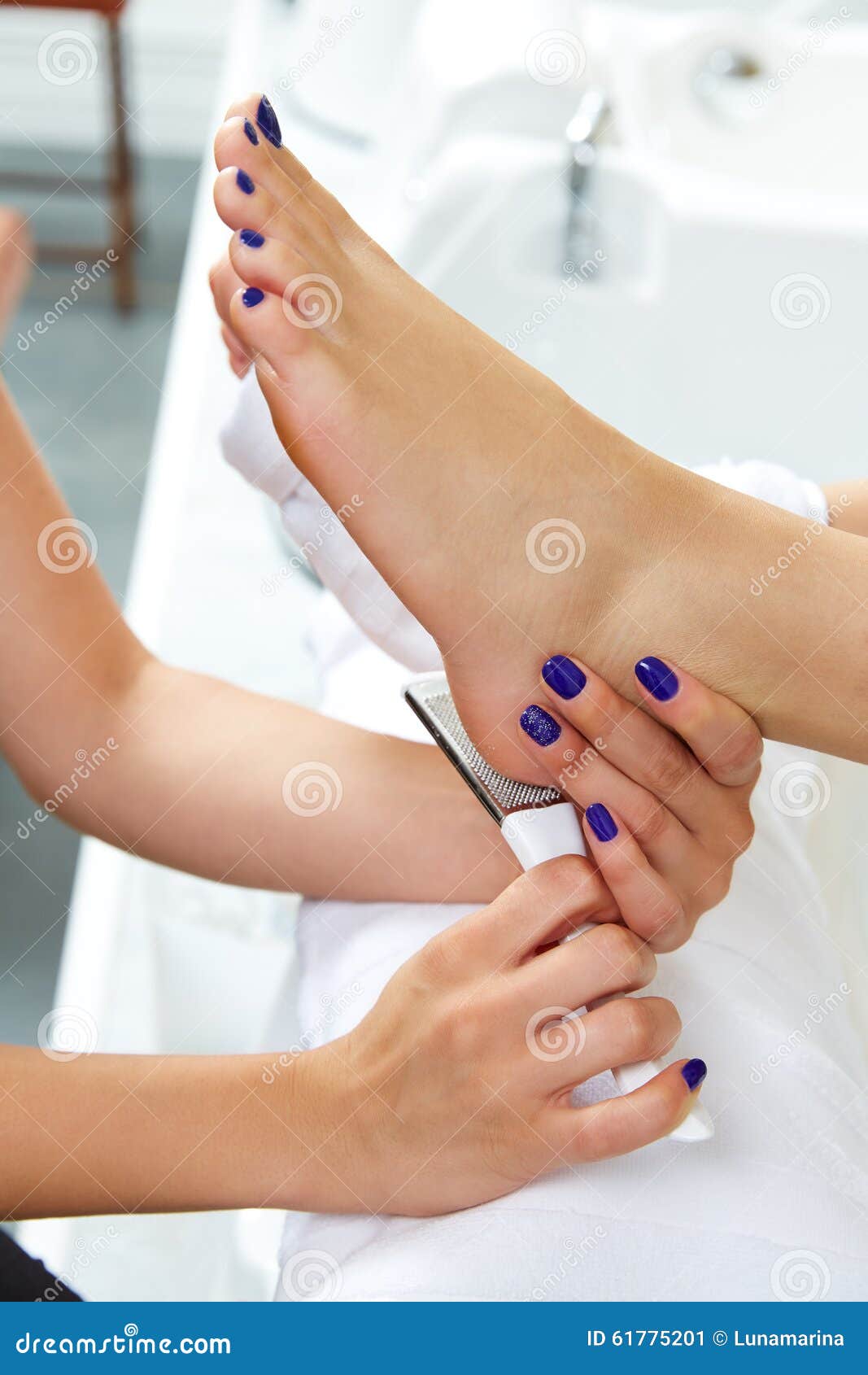 Pedicure Dead Skin Remover Feet Care Woman Stock Image - Image of person,  beautician: 61775201