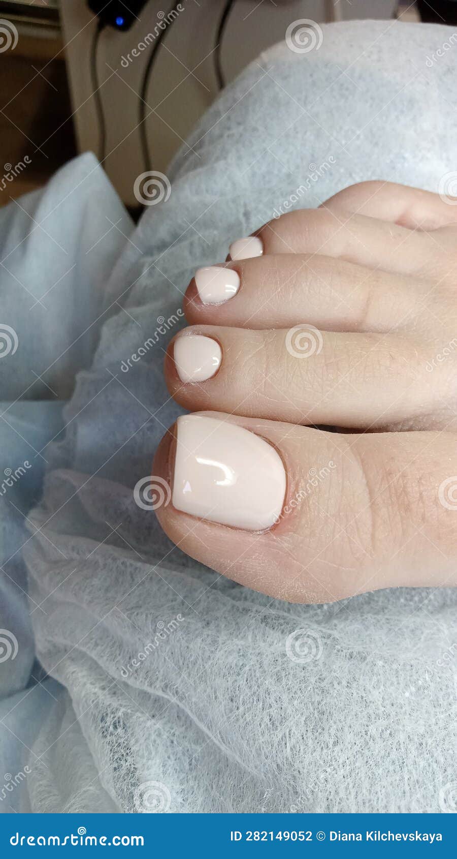 Pedicure, gel nail polish stock photo. Image of polish 282149052