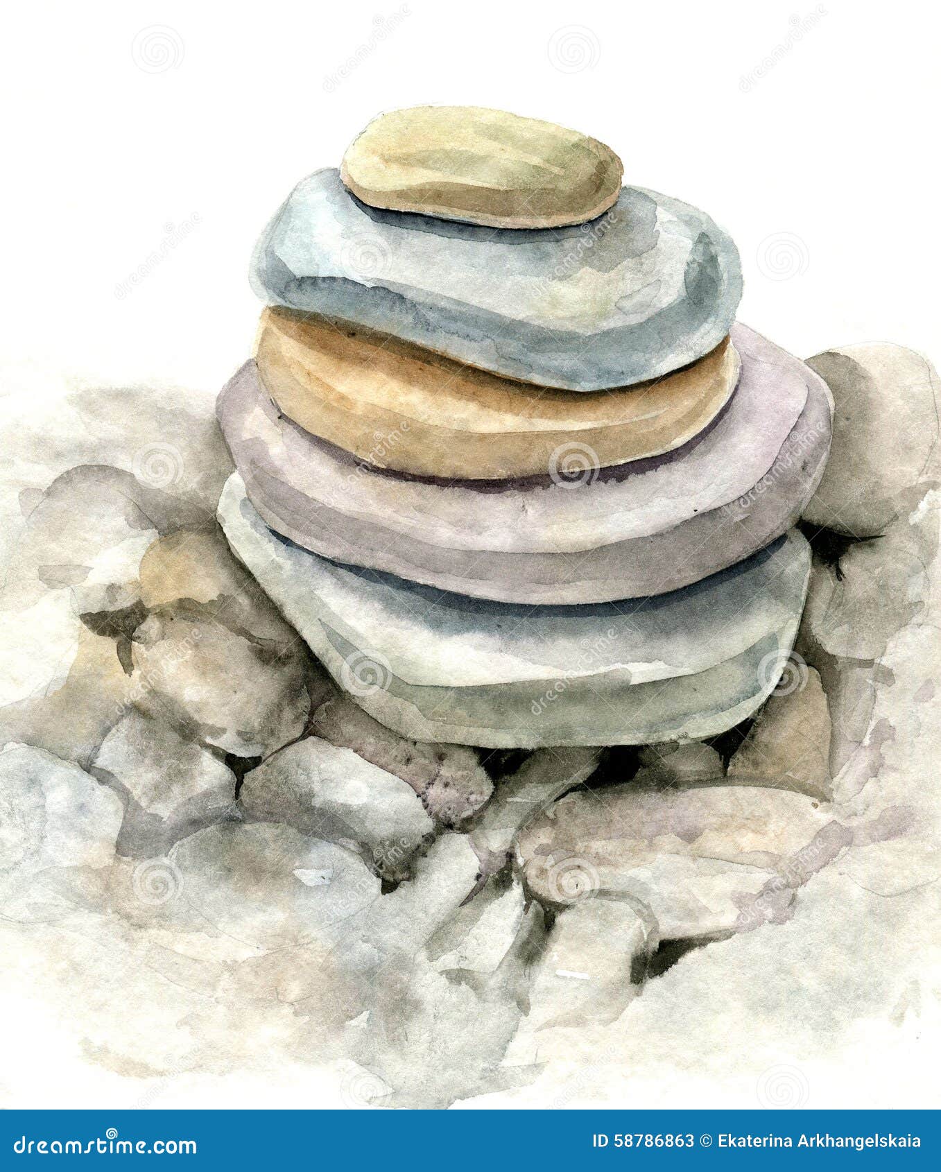 Imagem Aquarela Da Pedra Do Mar. Pedra Da Praia. Ilustração Brilhante Do  Handmade. Desenhos Isolados Pintados À Mão. Foto Royalty Free, Gravuras,  Imagens e Banco de fotografias. Image 93814411