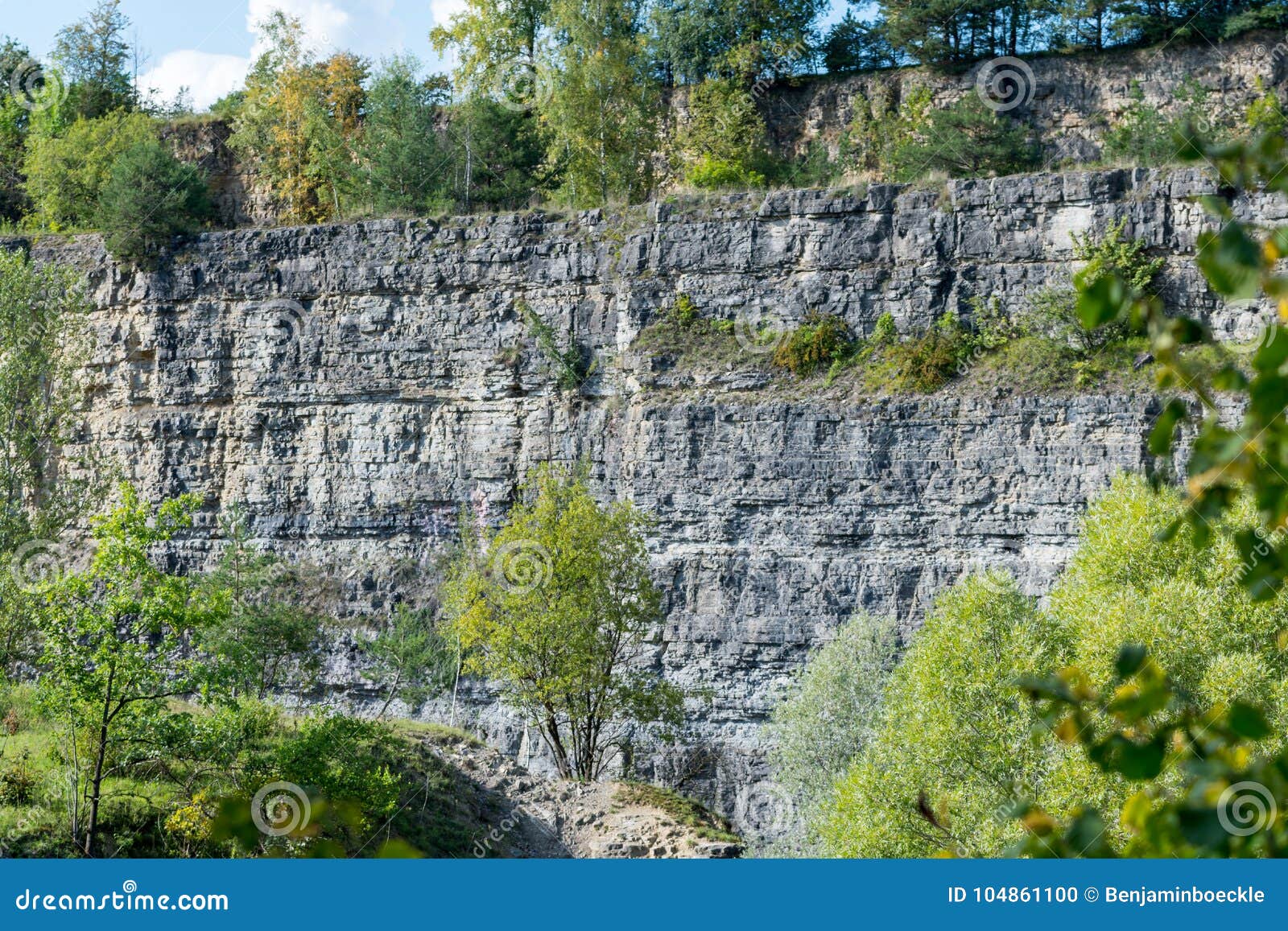 Pedreira entre Darmsheim e Dagersheim em Sindelfingen Alemanha, uma reserva natural