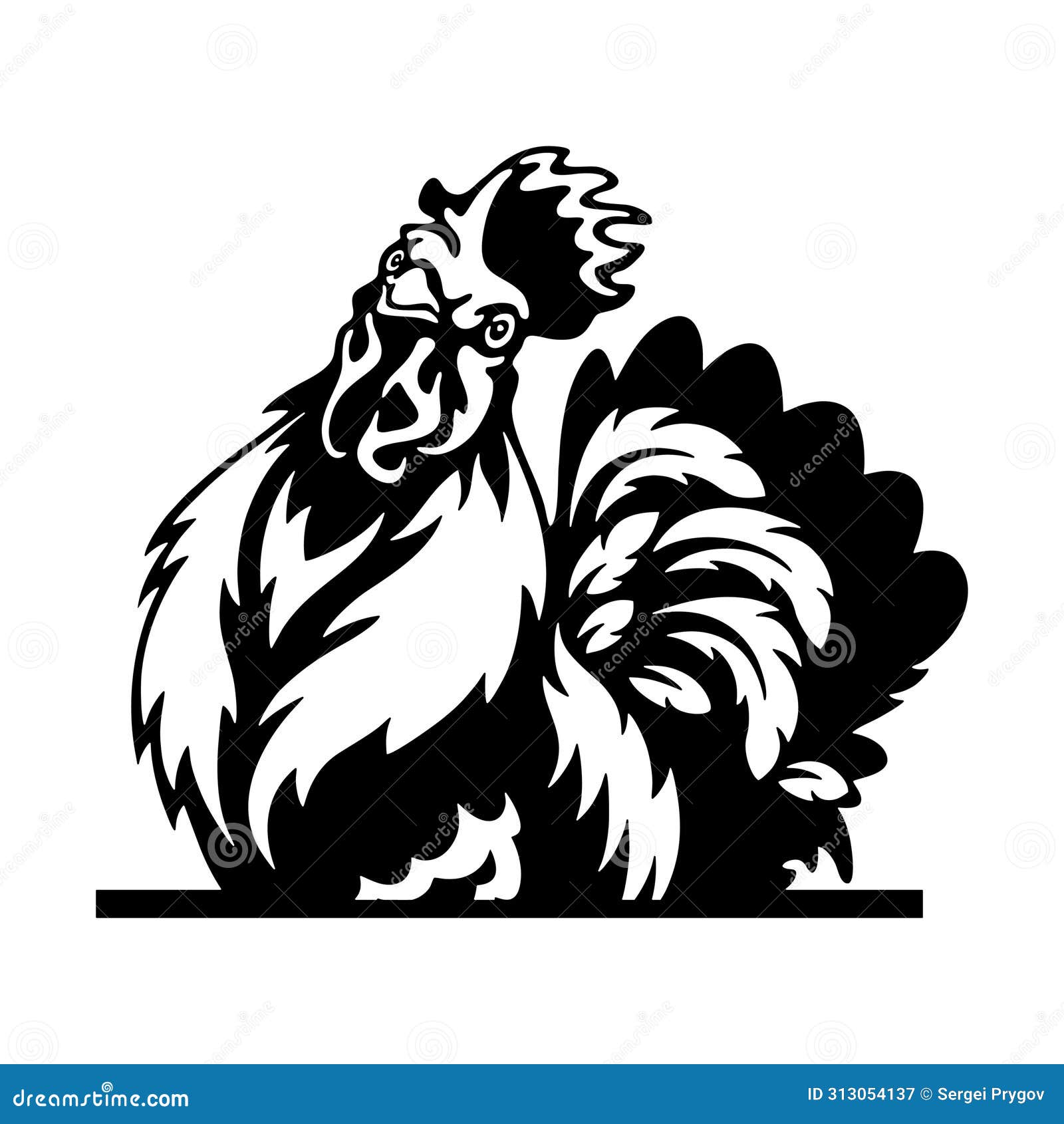 Peeking Rooster - Funny Farm Animal - Animal Stencil Cut Files Stock