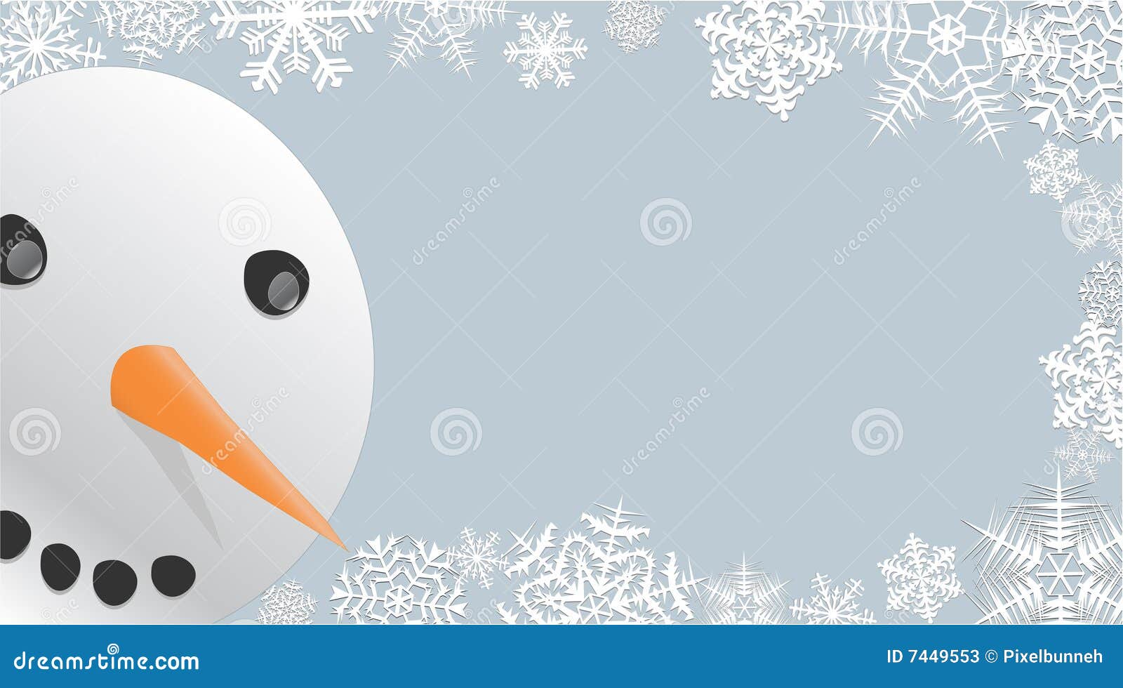 Peeking Snowman stock vector. Illustration of snow, christmas - 7449553