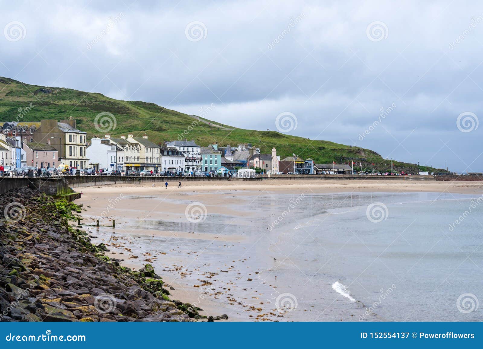 peel, isle of man, june 16,2019. it is a seaside town and small fishing port on the isle of man, in the historic parish of german