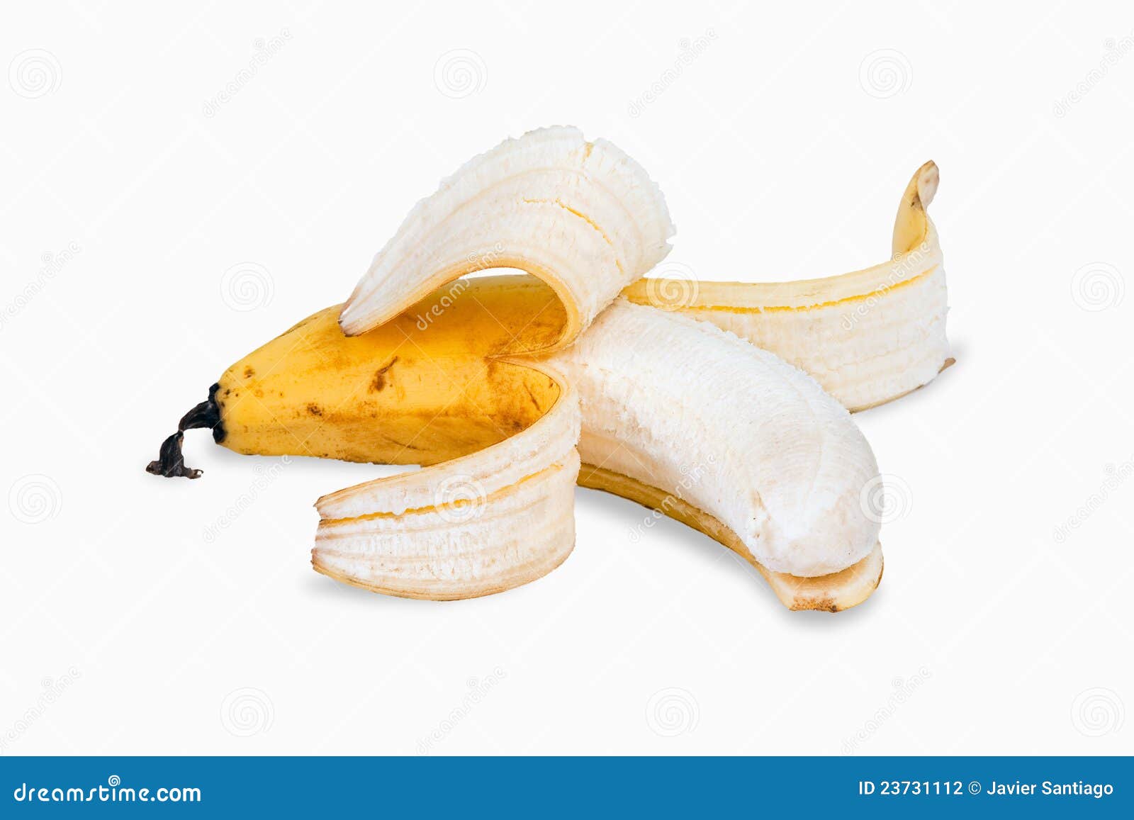 Peeled banana stock photo. Image of yellow, side, healthy 23731112