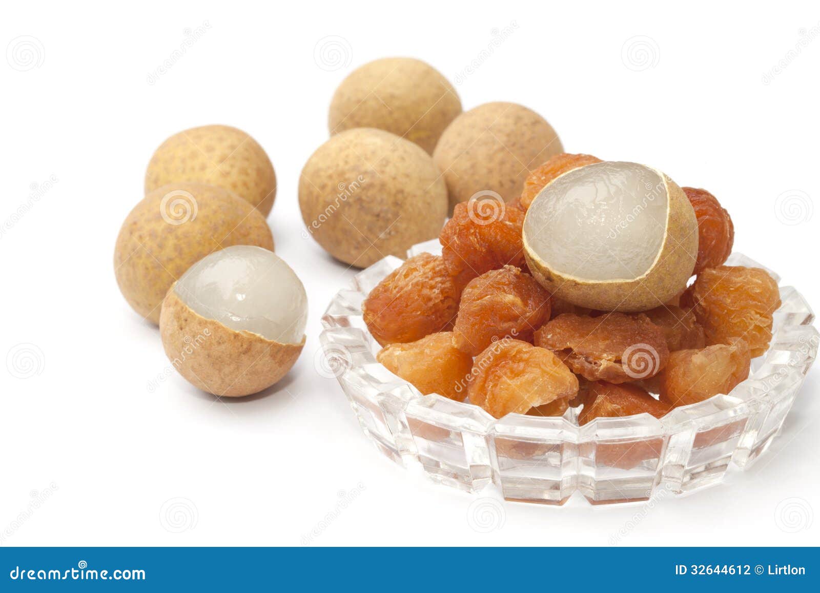 Peeled and Dry Longan Fruit Isolated Stock Photo Image of fresh
