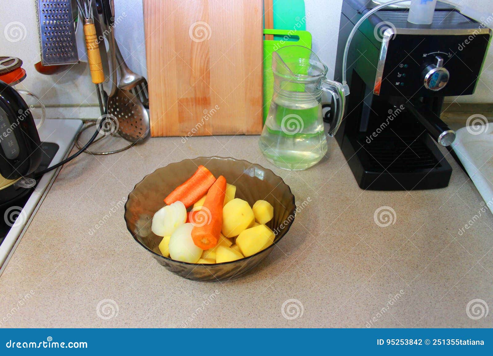 Peeled fresh vegetables stock photo. Image of meal, nutrition 95253842