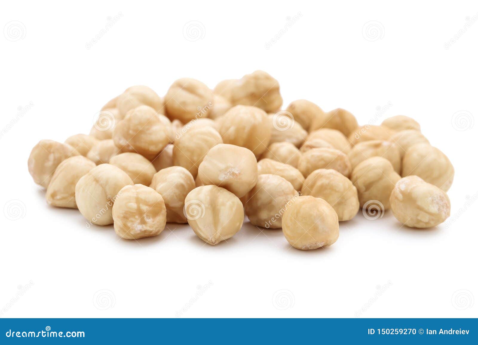 Peeled hazelnuts stock photo. Image of hazelnuts, heap 150259270