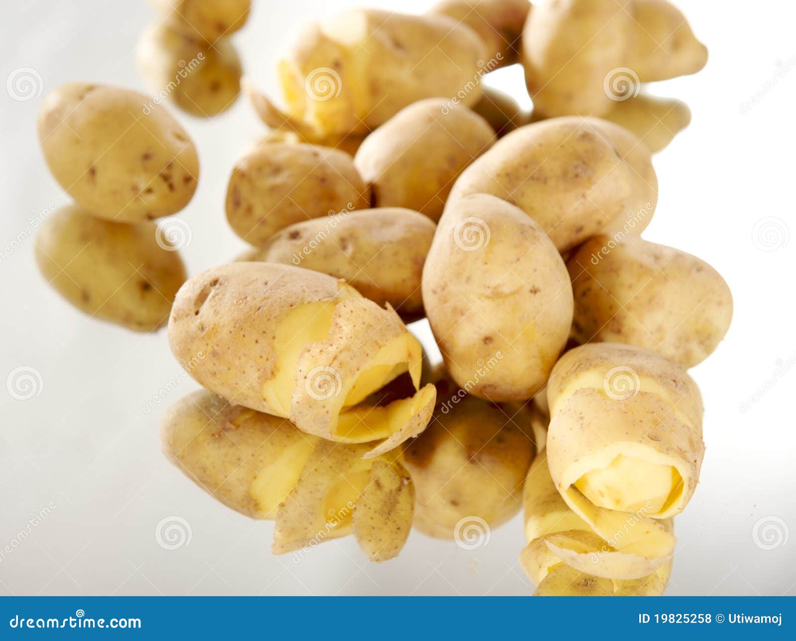 Peeled potatoes stock photo. Image of earthy, fries, close 19825258