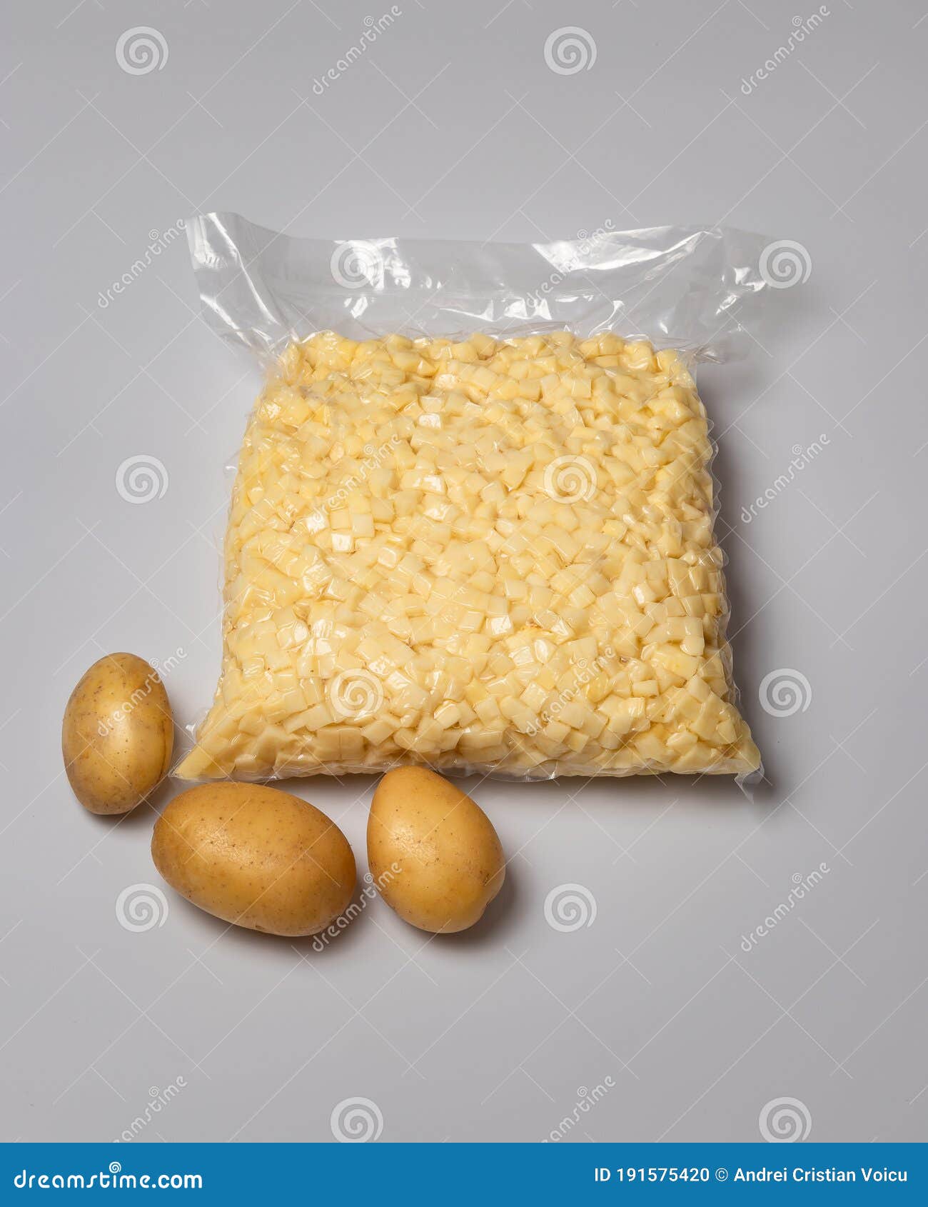 Peeled Vacuum Packed Potatoes Stock Photo Image of patato, salted