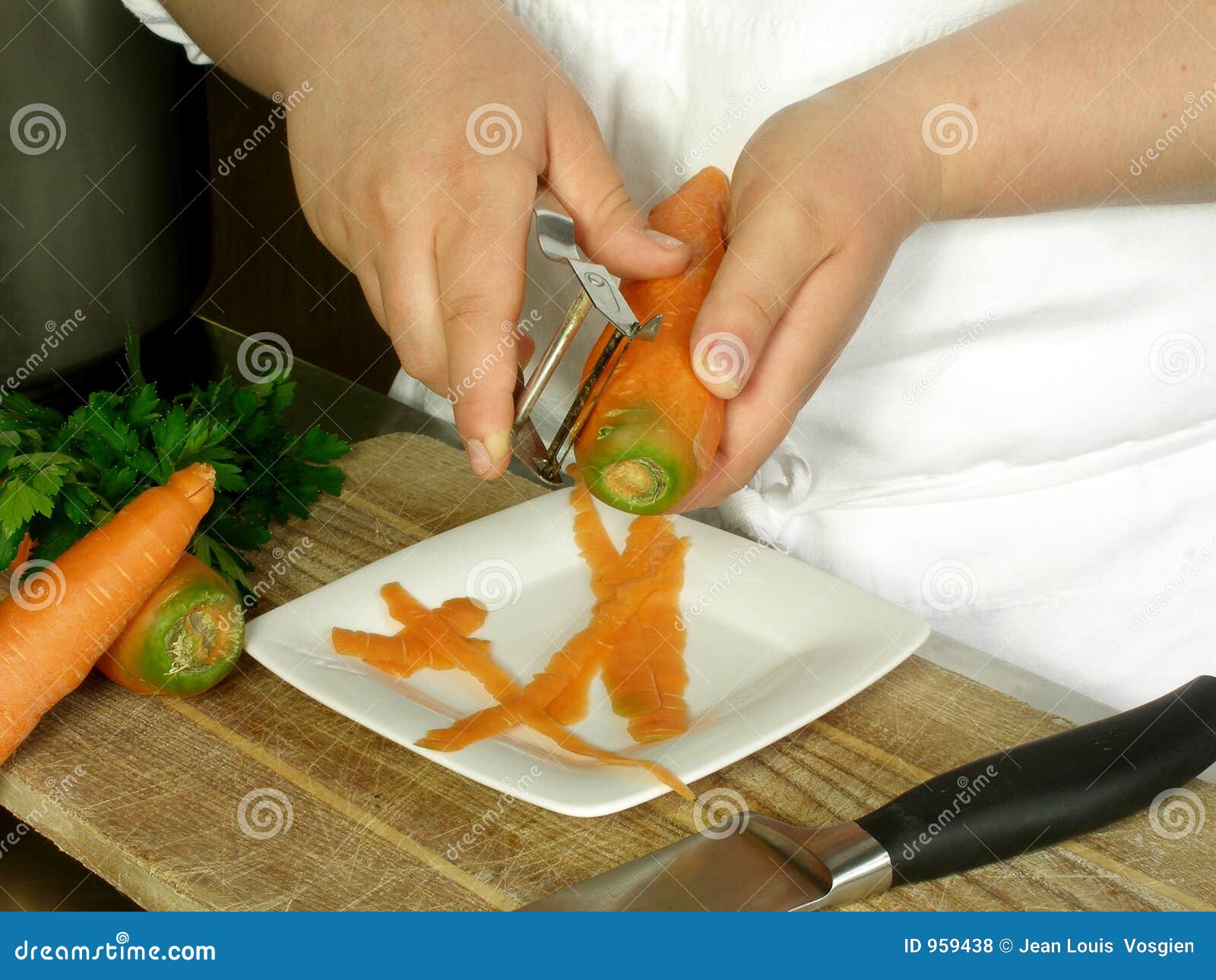 Peeling carrots stock photo. Image of eater, cook, peel 959438